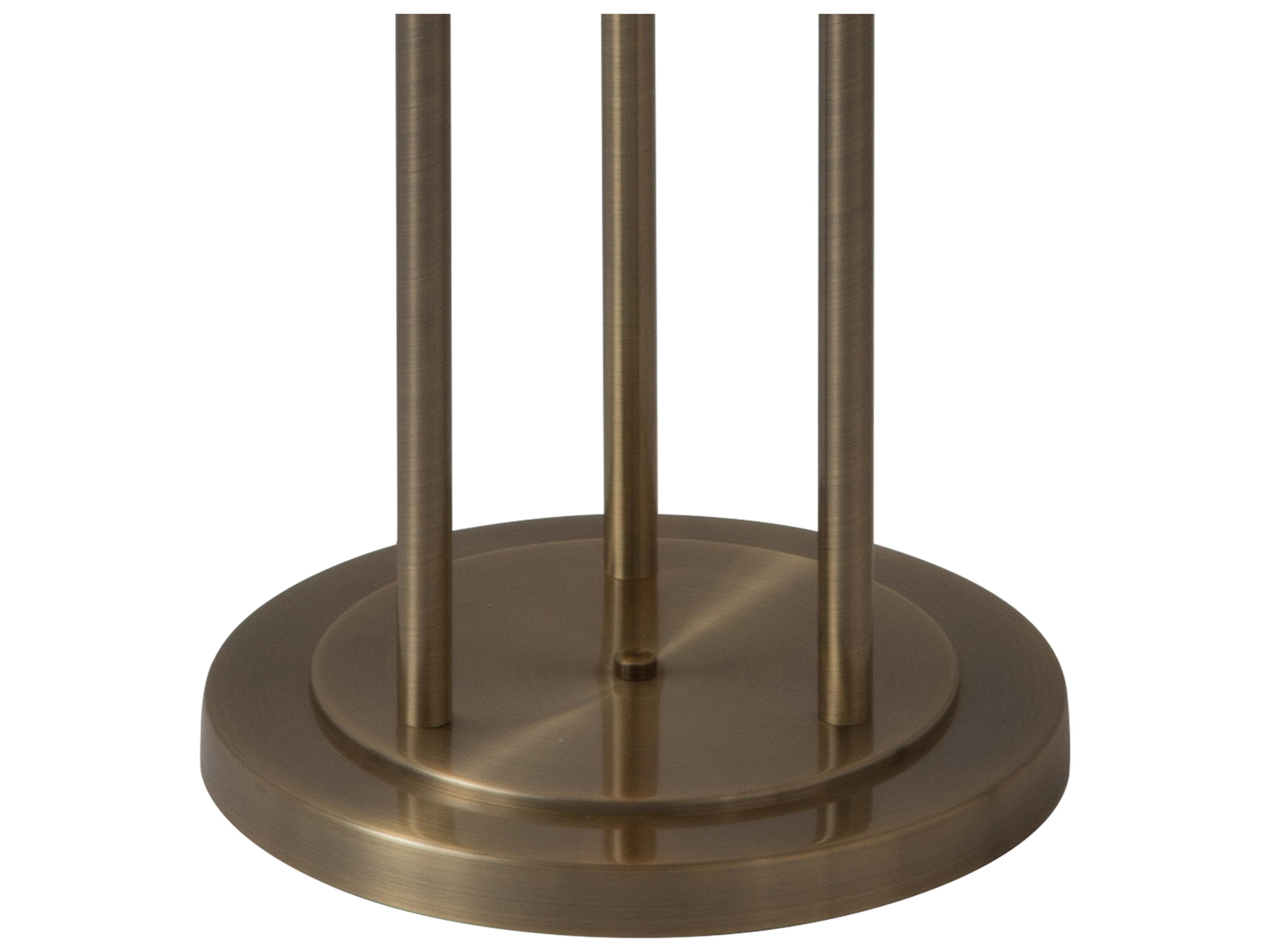 Nova Willows White Weathered Brass Floor Lamp