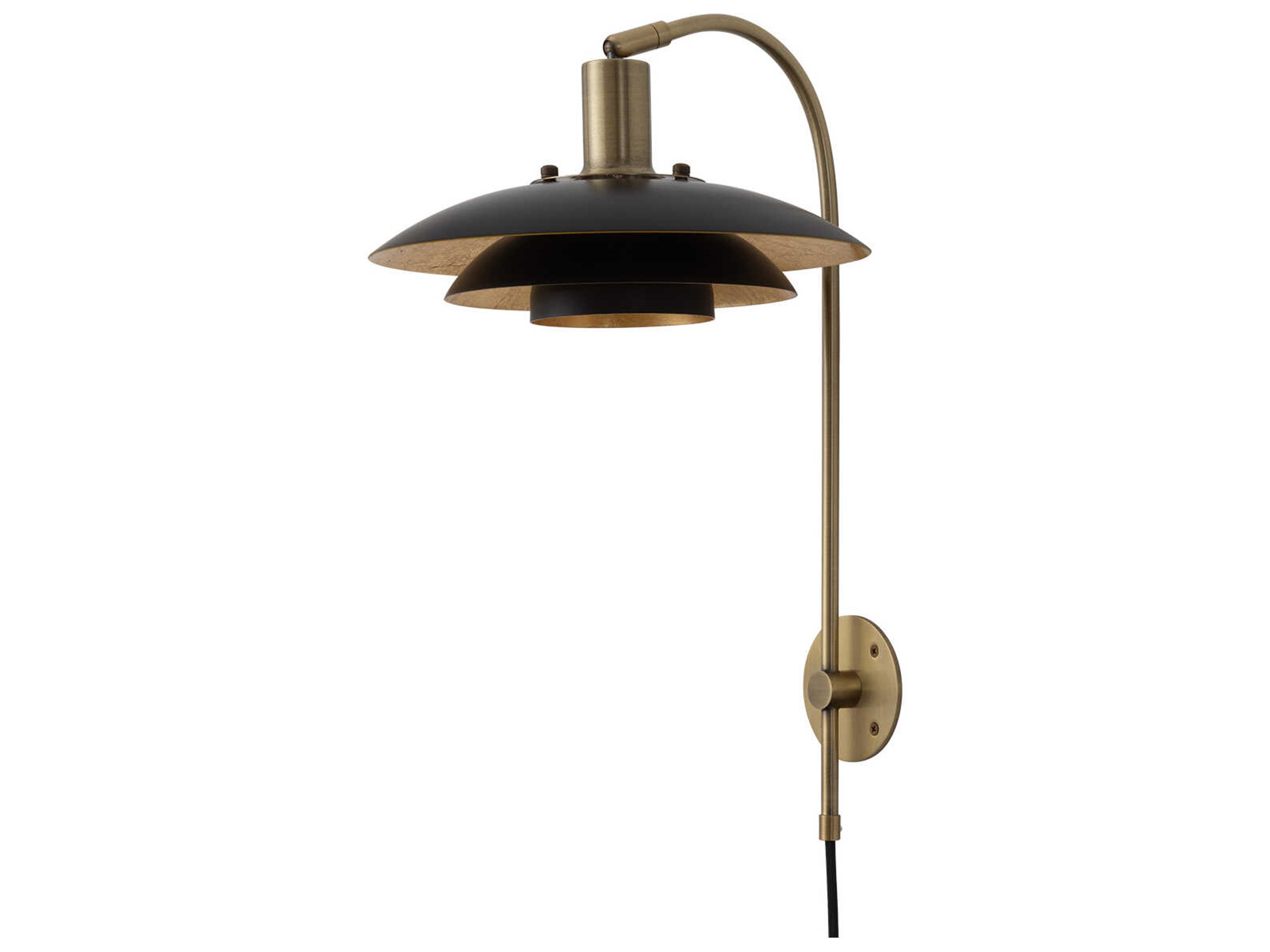 Nova Rancho Mirage 1-Light Matte Black Weathered Brass Wall Sconce