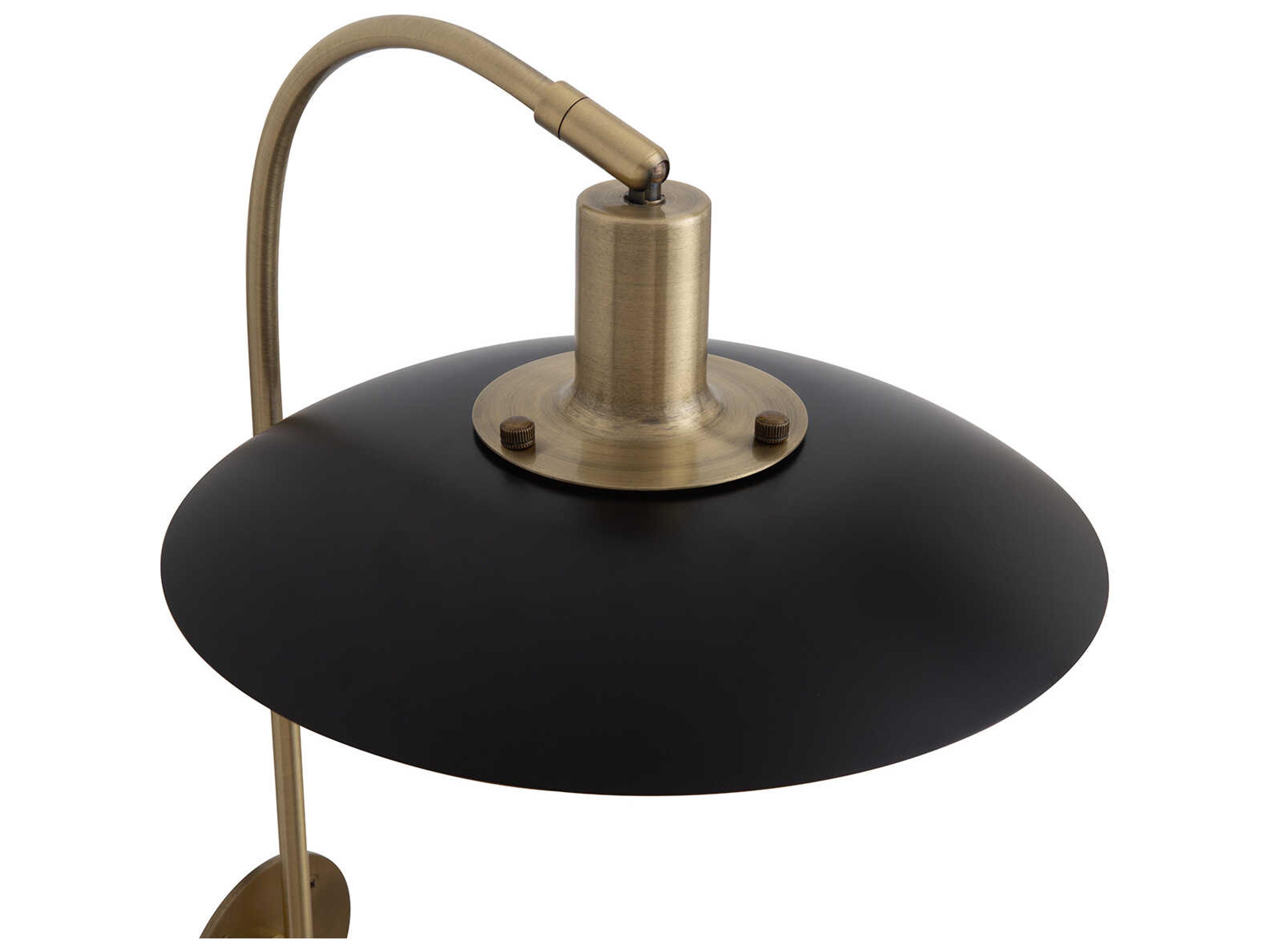 Nova Rancho Mirage 1-Light Matte Black Weathered Brass Wall Sconce