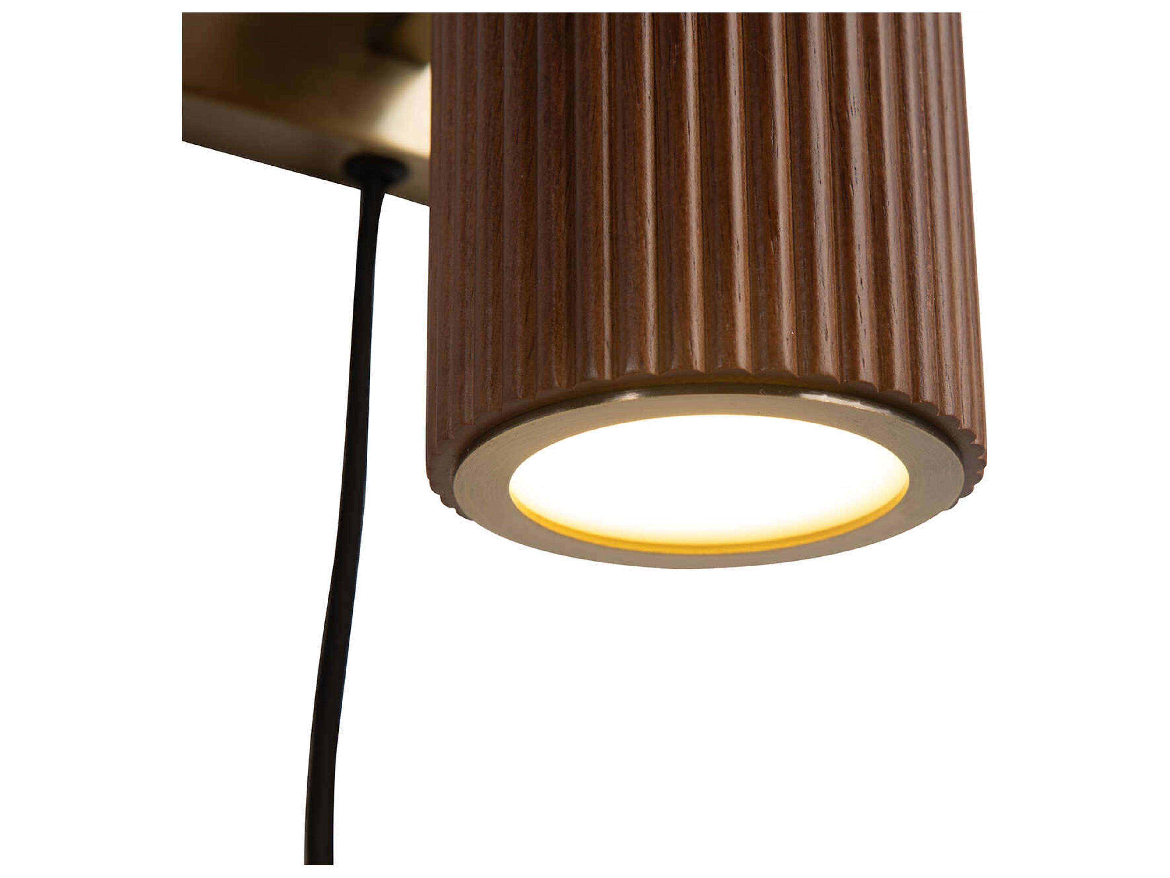 Nova Tambo 1-Light Dark Walnut Weathered Brass Brown Wall Sconce