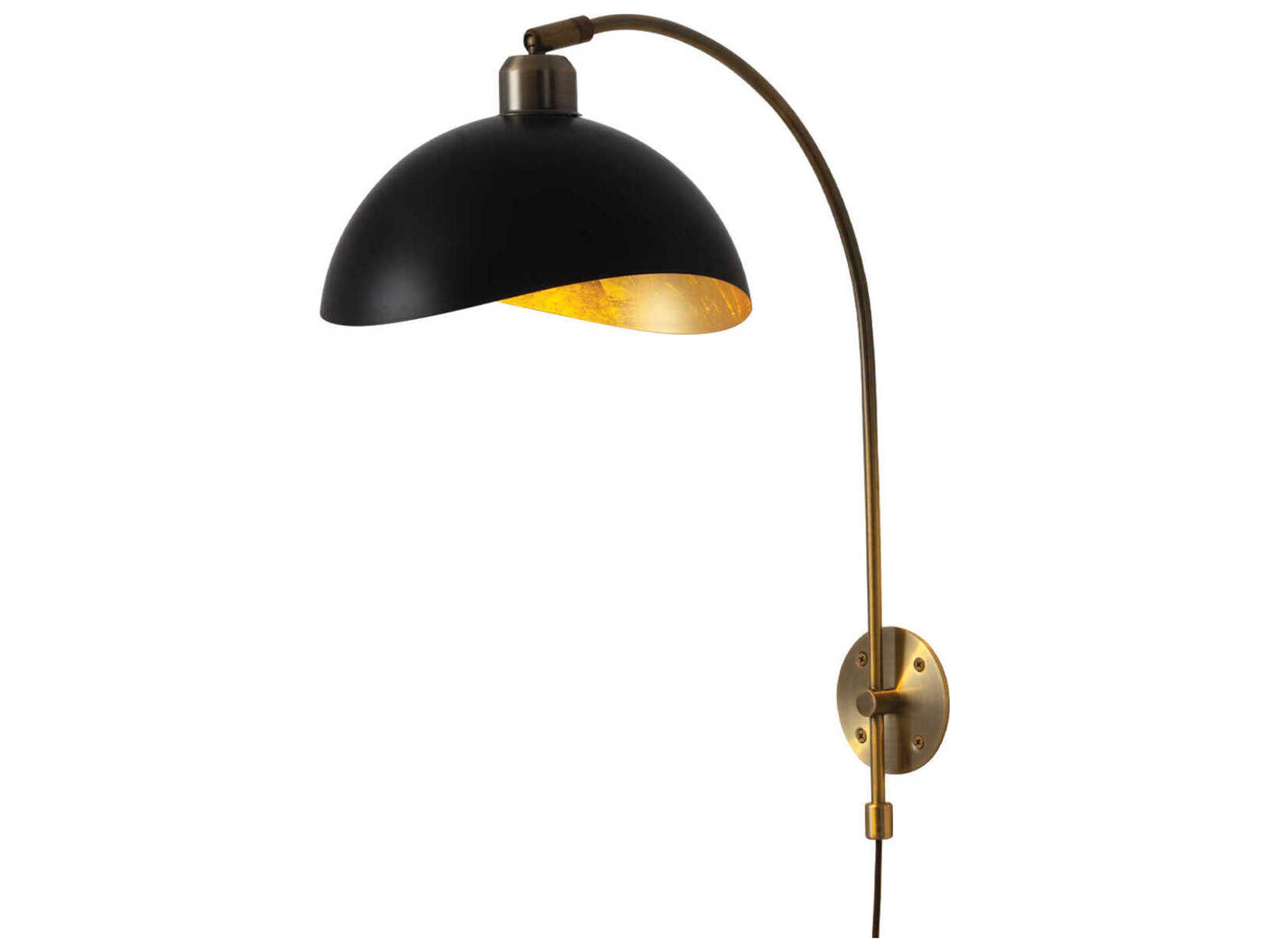 Luna Bella Wall Sconce in Weathered Brass and Matte Black