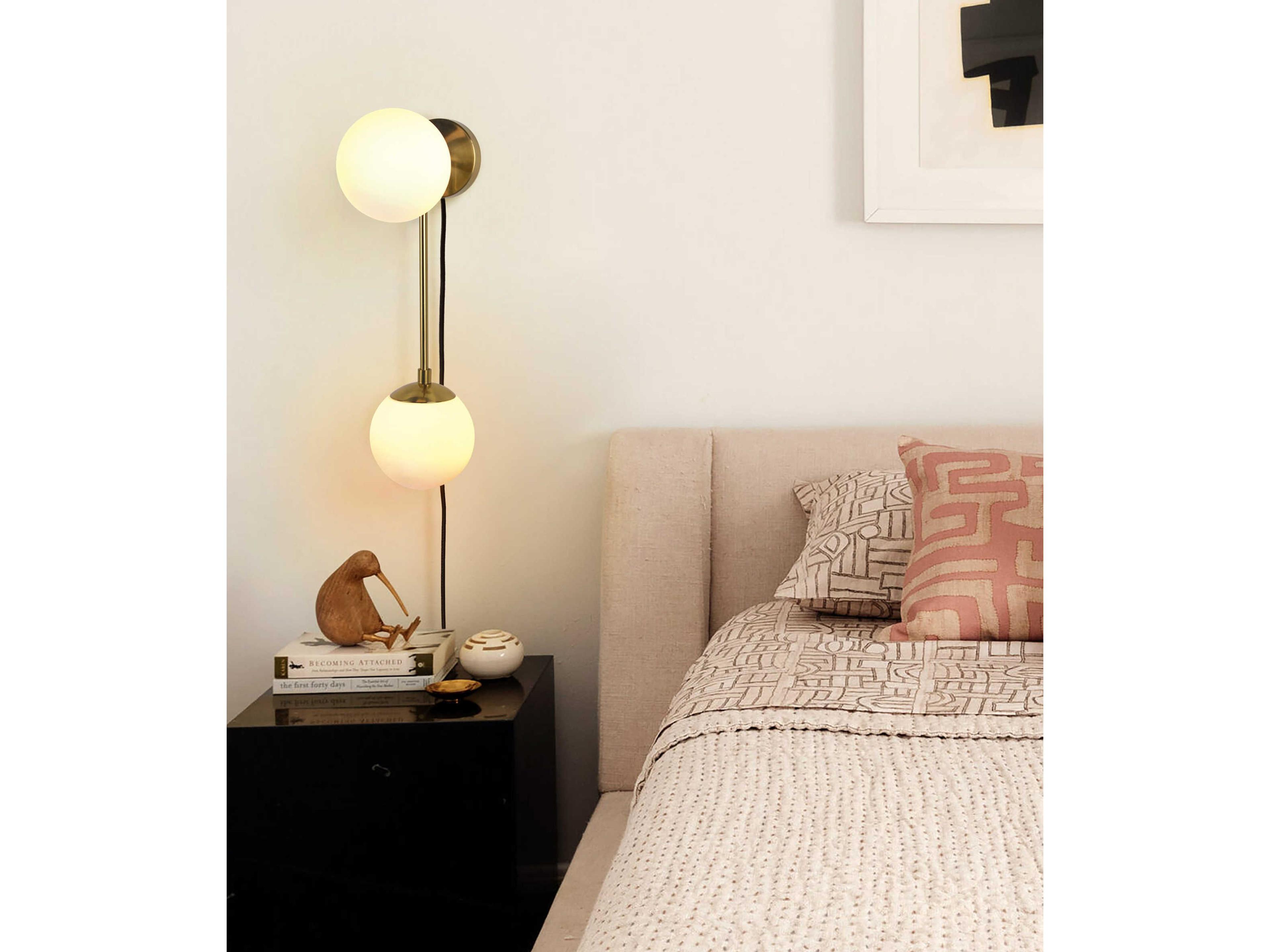 Nova Duo 2-Light Brushed Brass Wall Sconce
