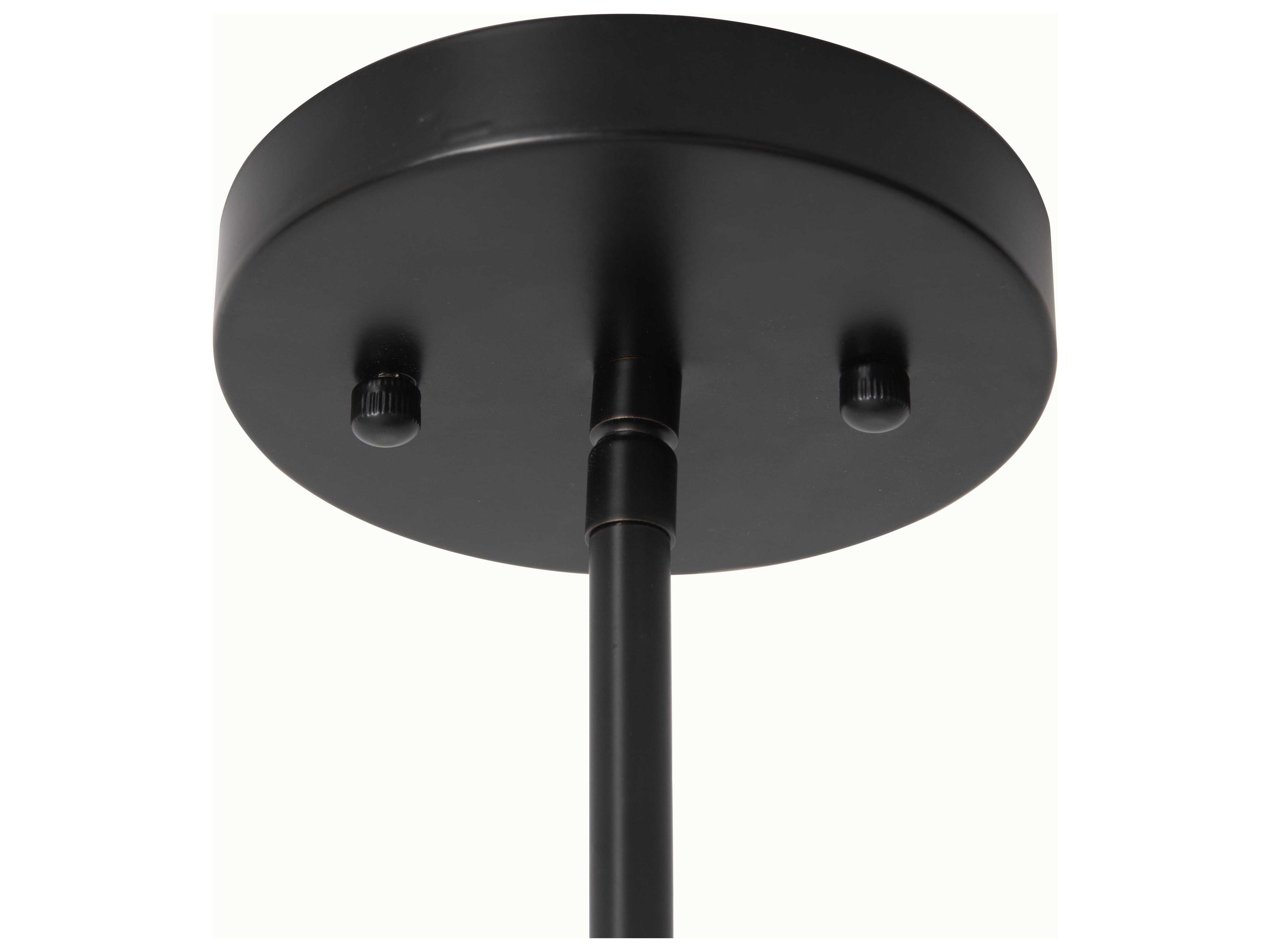 Nova Lodi 1-Light Matte Black Walnut Pendant