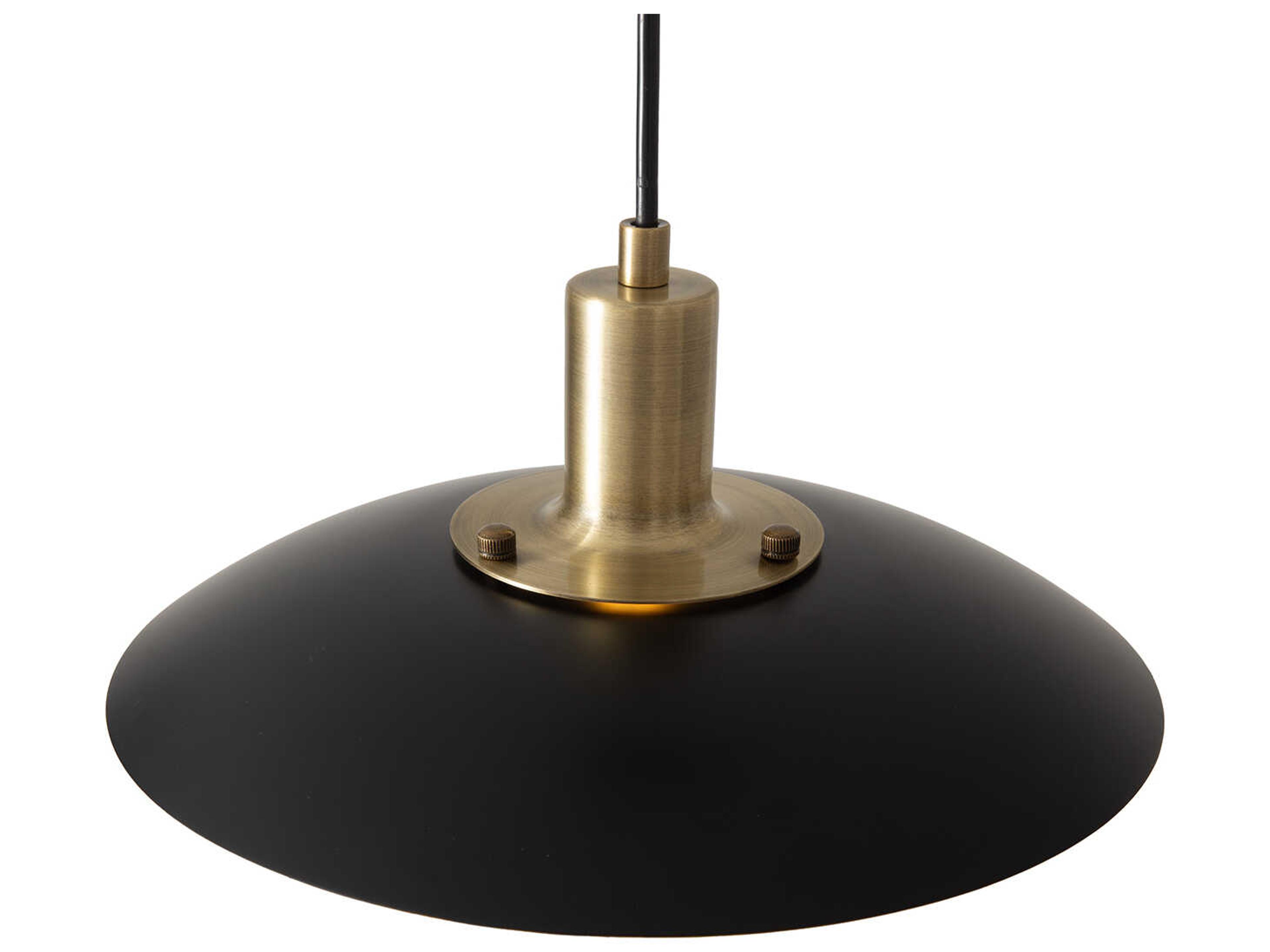 Nova Rancho Mirage 1-Light Matte Black Weathered Brass Pendant