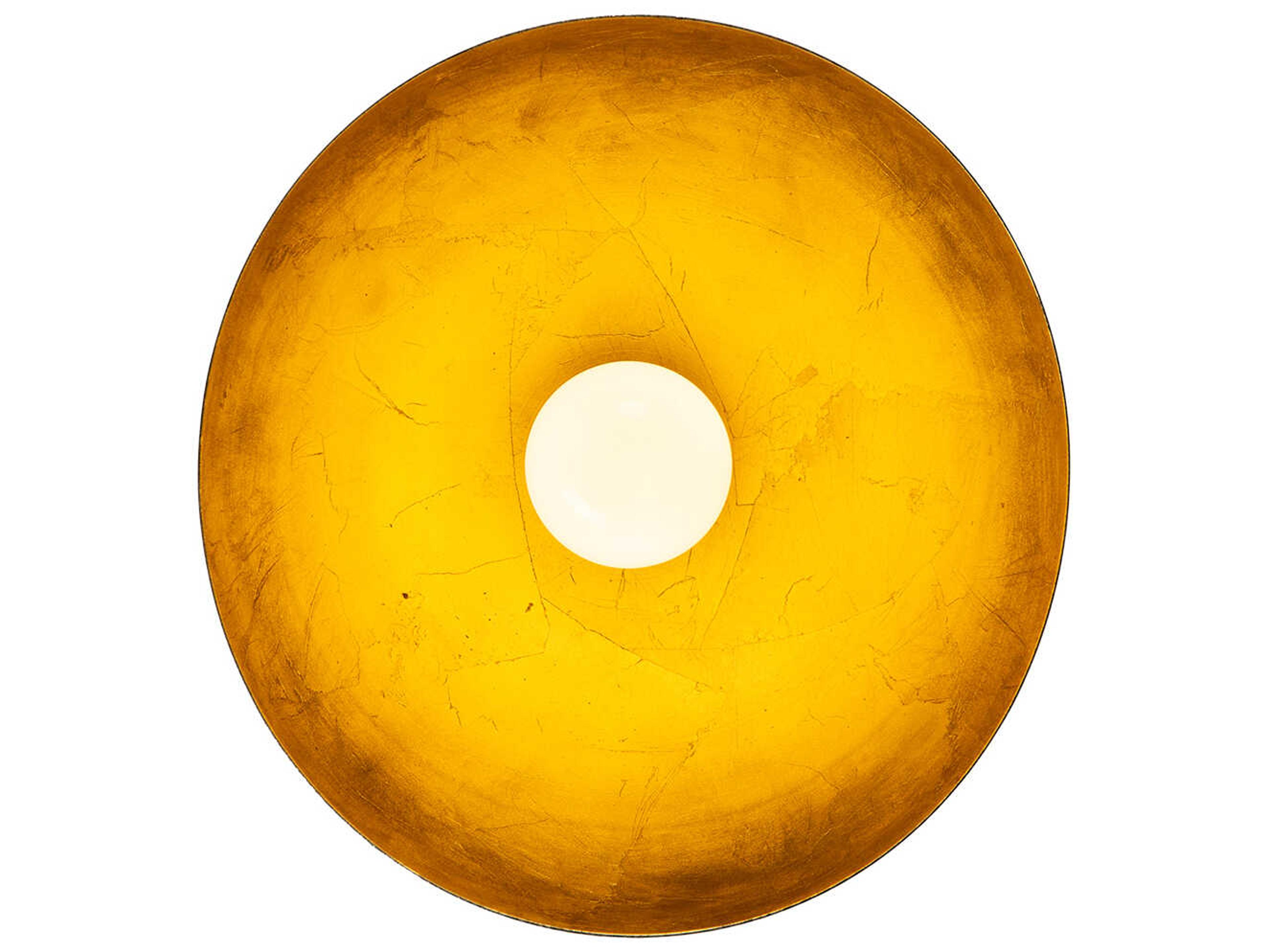 Nova Luna Bella 1-Light Matte Black Weathered Brass Flush Mount