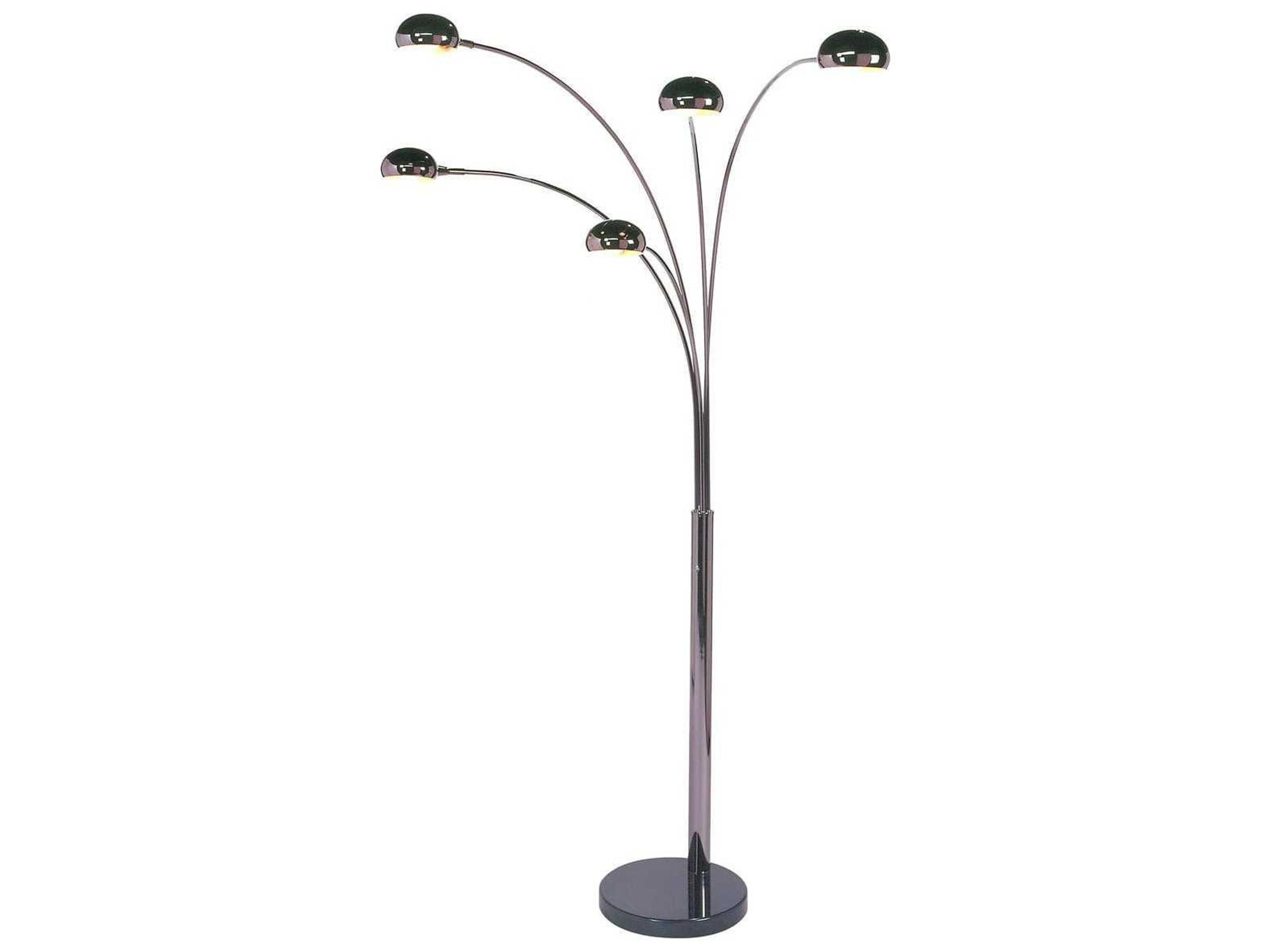 Mushroom Arc Floor Lamp Black Nickel Modern