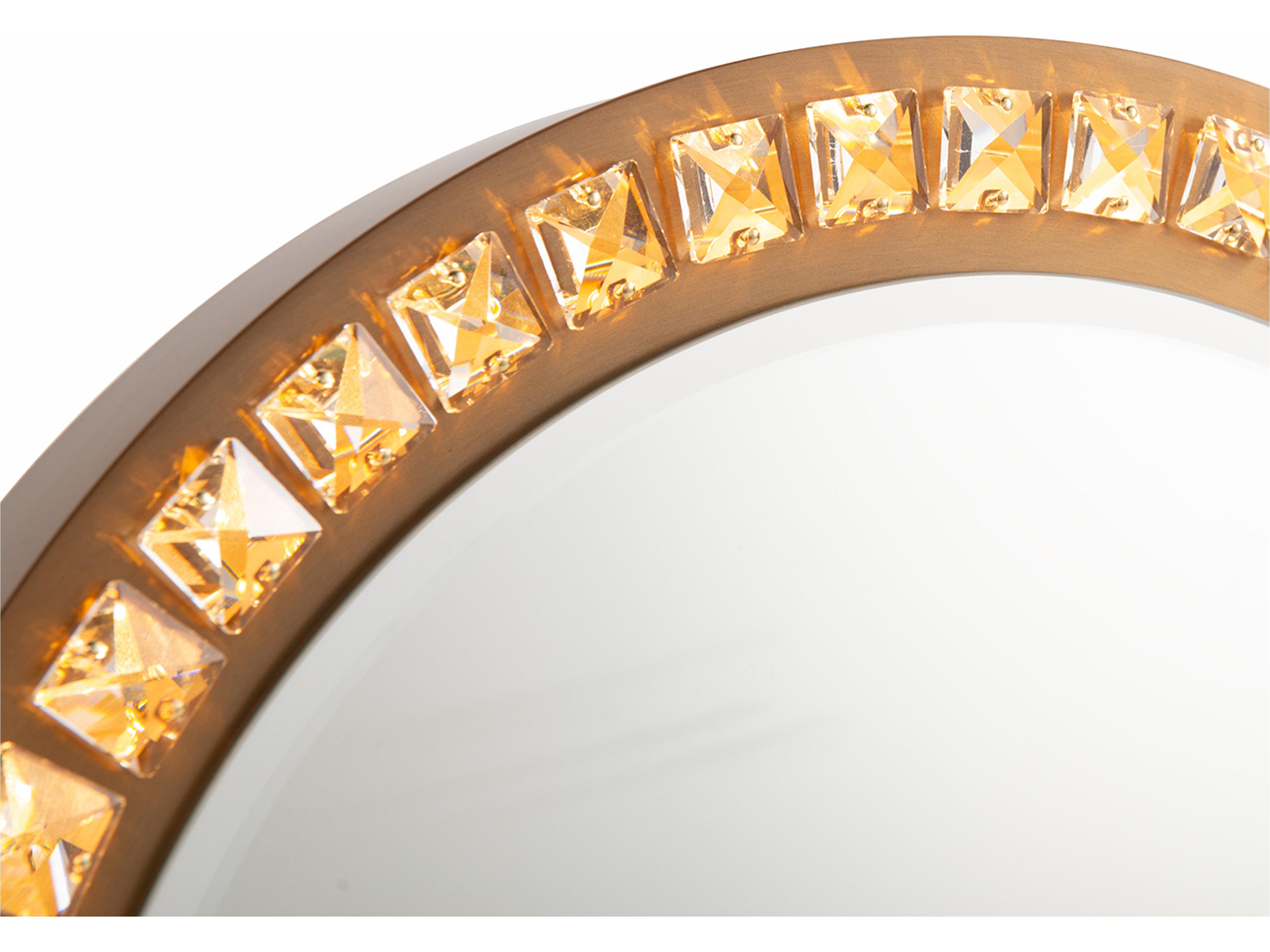 Nova Marilyn Weathered Brass Dresser Mirror Round