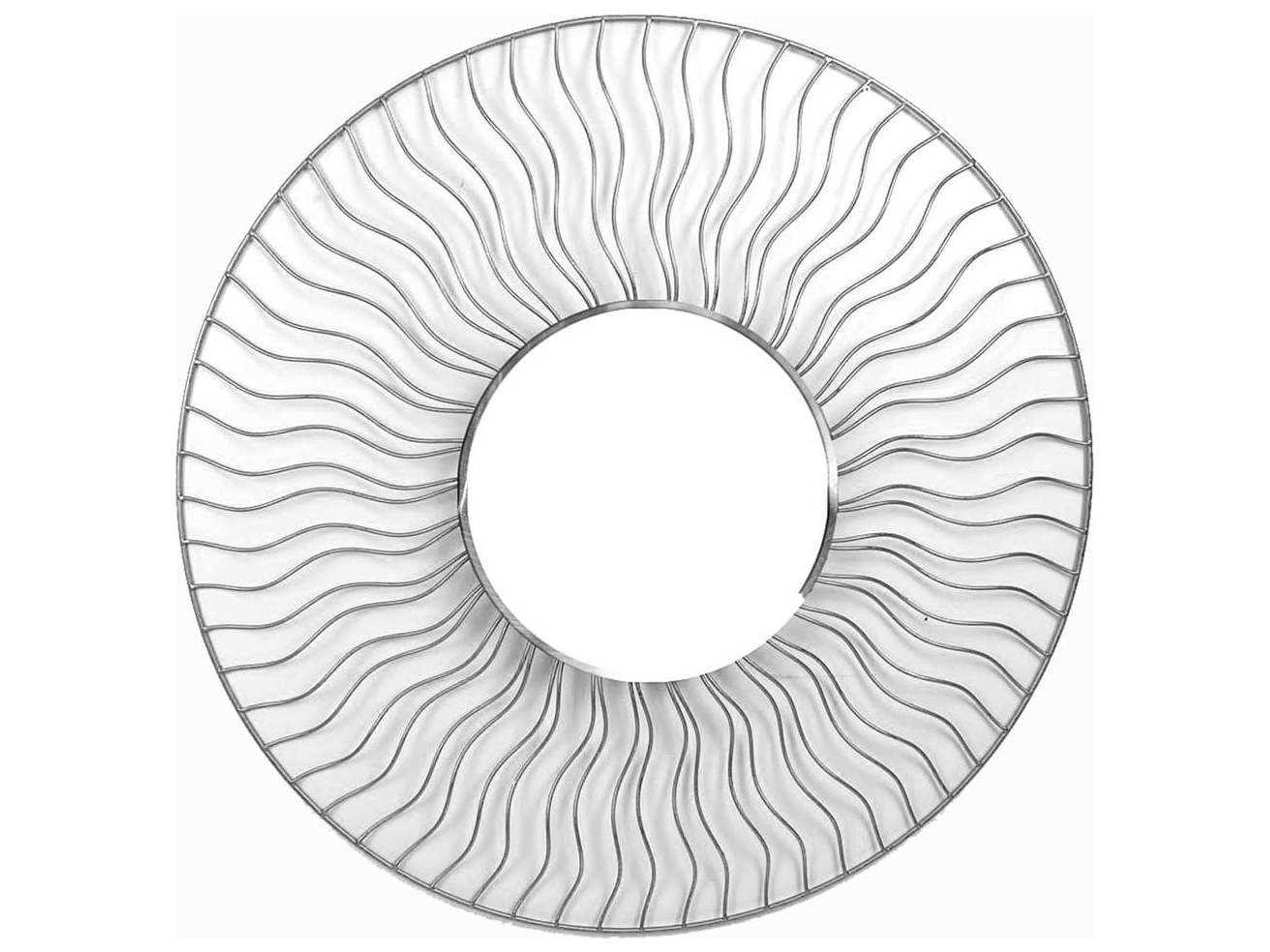 Sunburst Brushed Nickel Sunburst Wall Mirror