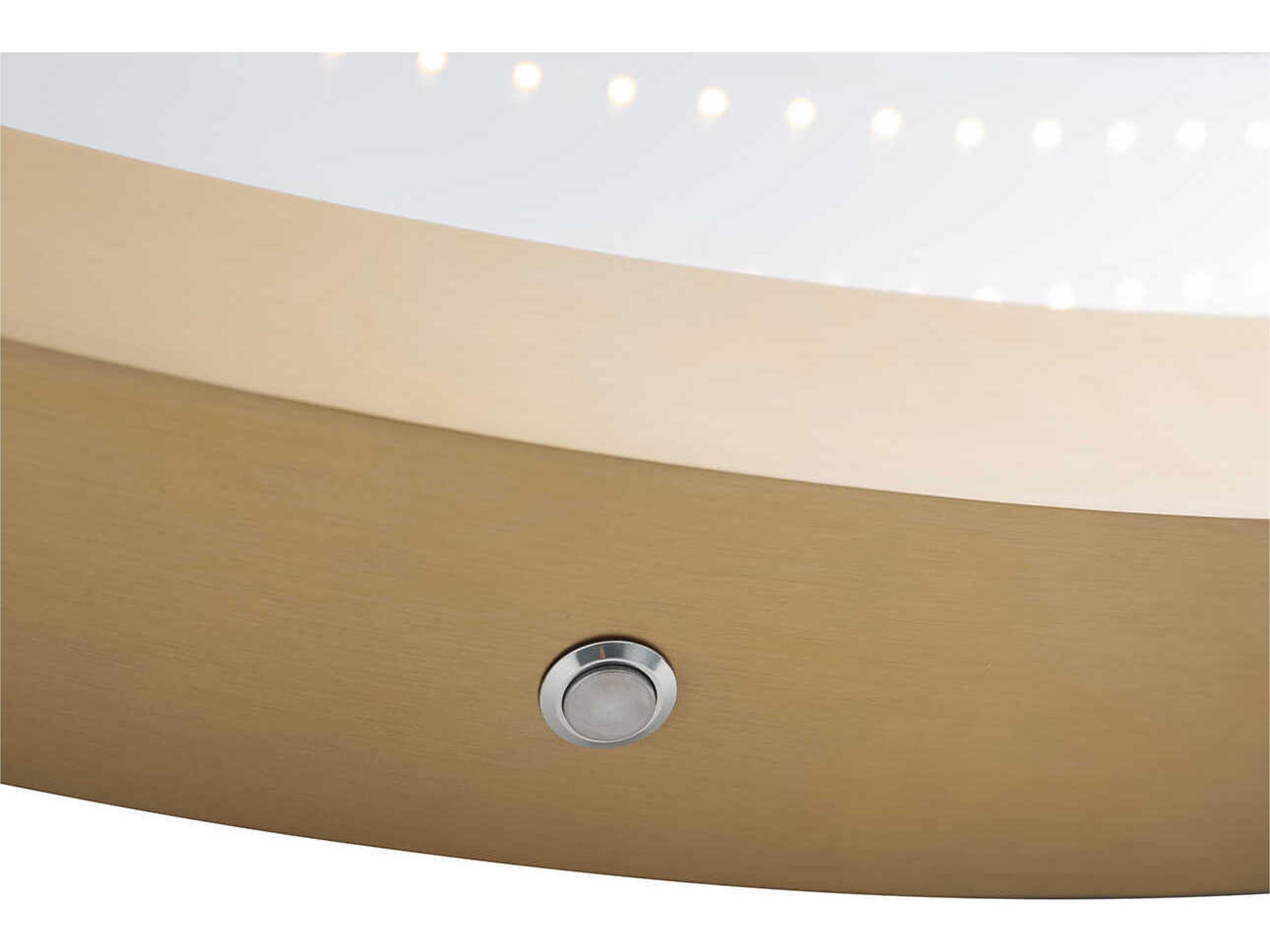 Nova Starfall Brushed Brass Vanishing Infinity LED Round Wall Mirror