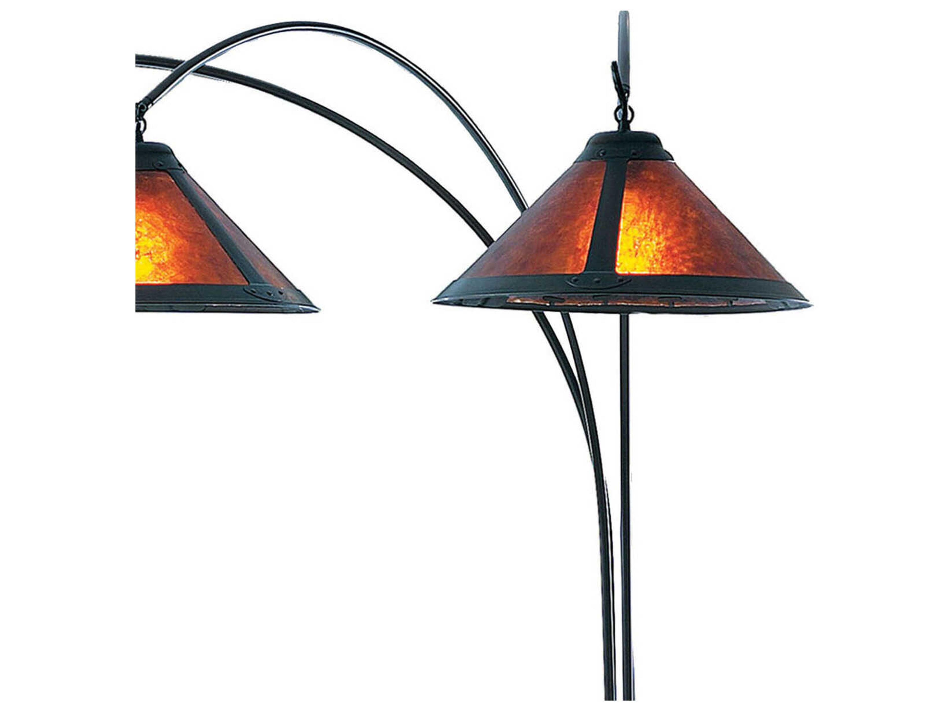 Nova Mica Espresso Bronze Amber Floor Lamp