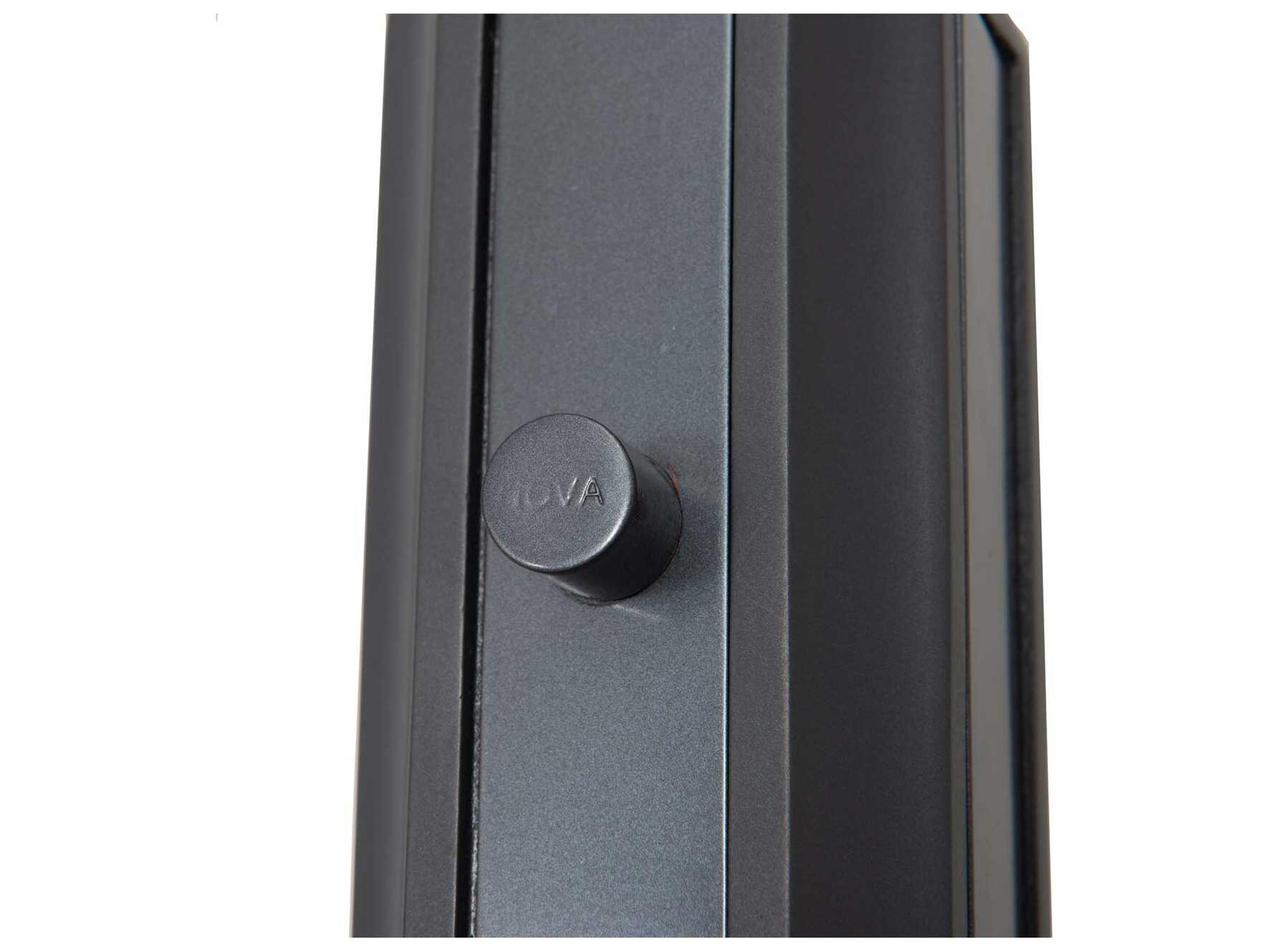 Nova Mica Charcoal Gray Gunmetal Amber Floor Lamp