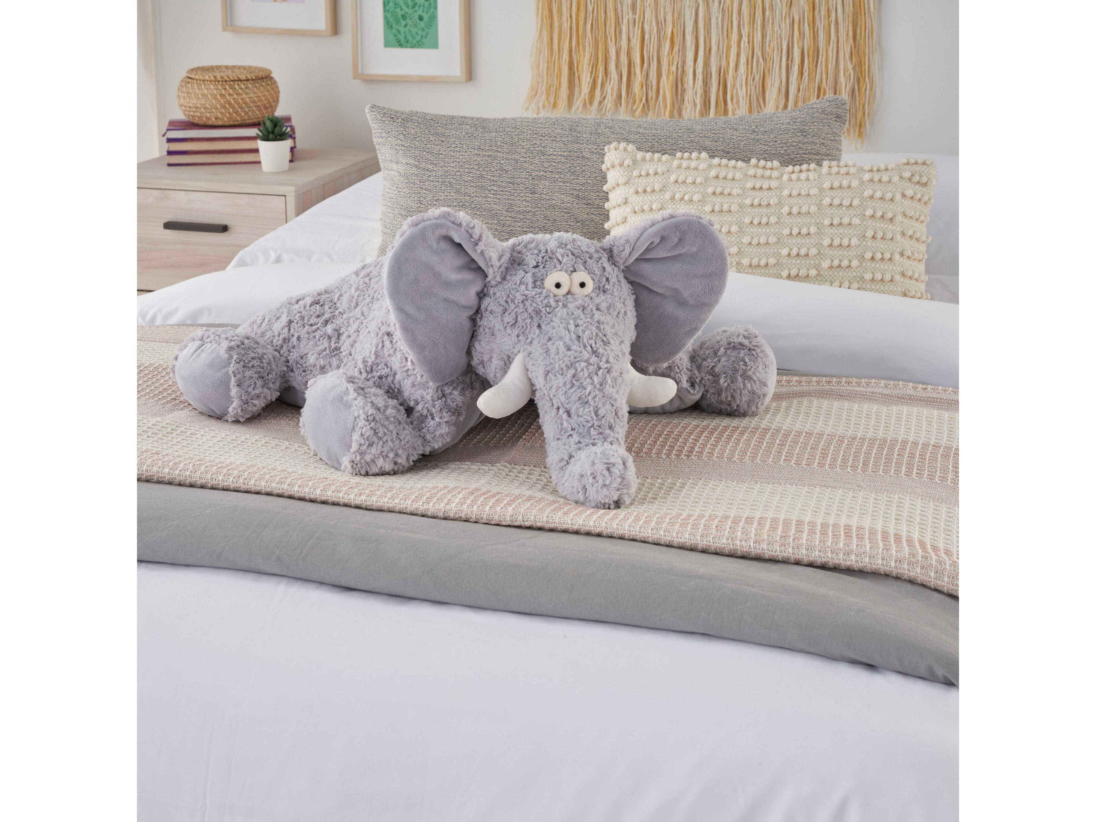 Nourison Mina Victory Plush Lines Foldable Elephant Pillow