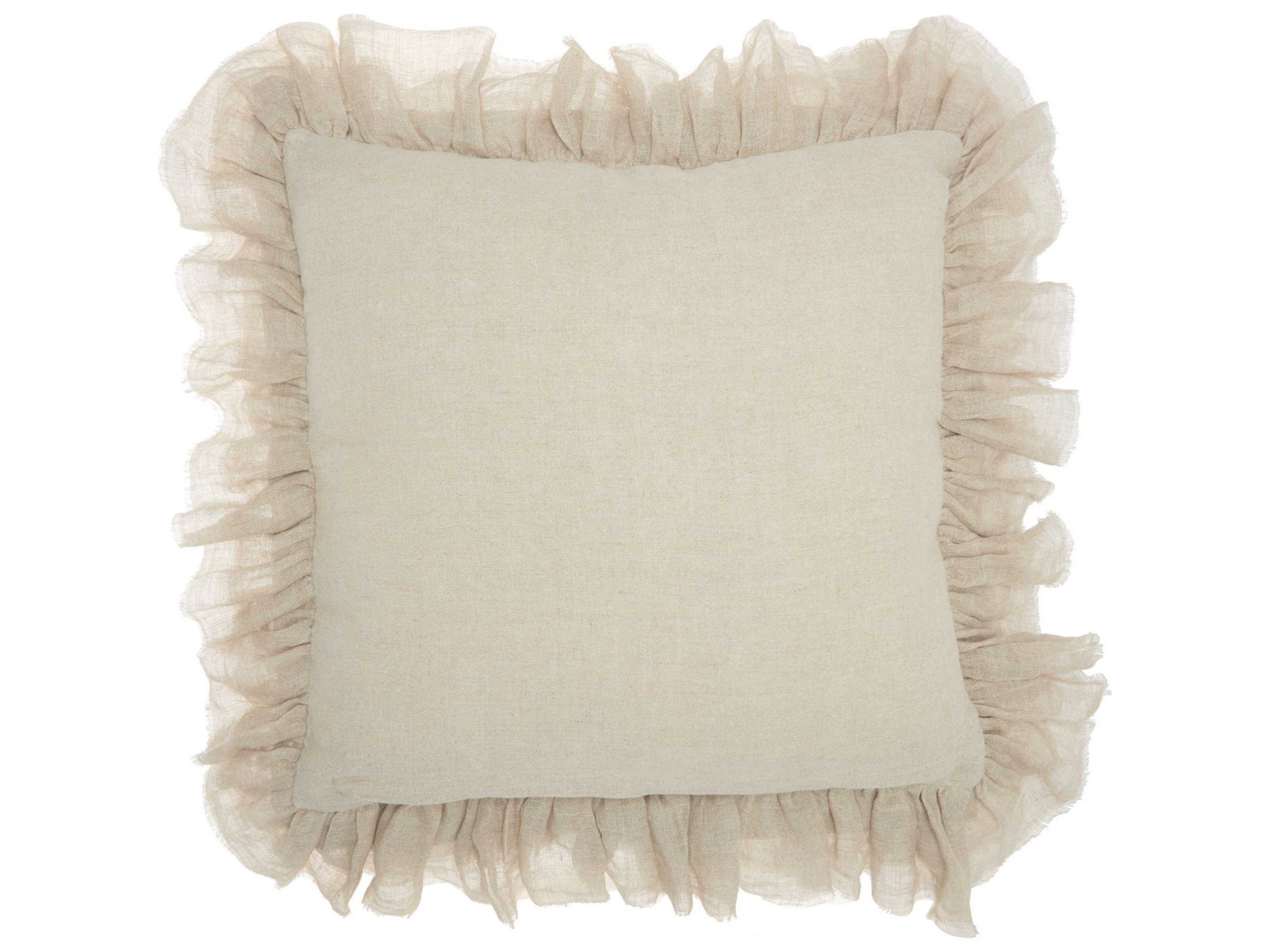 Nourison Mina Victory Sofia 22" x 22" Dark Grey Pillow