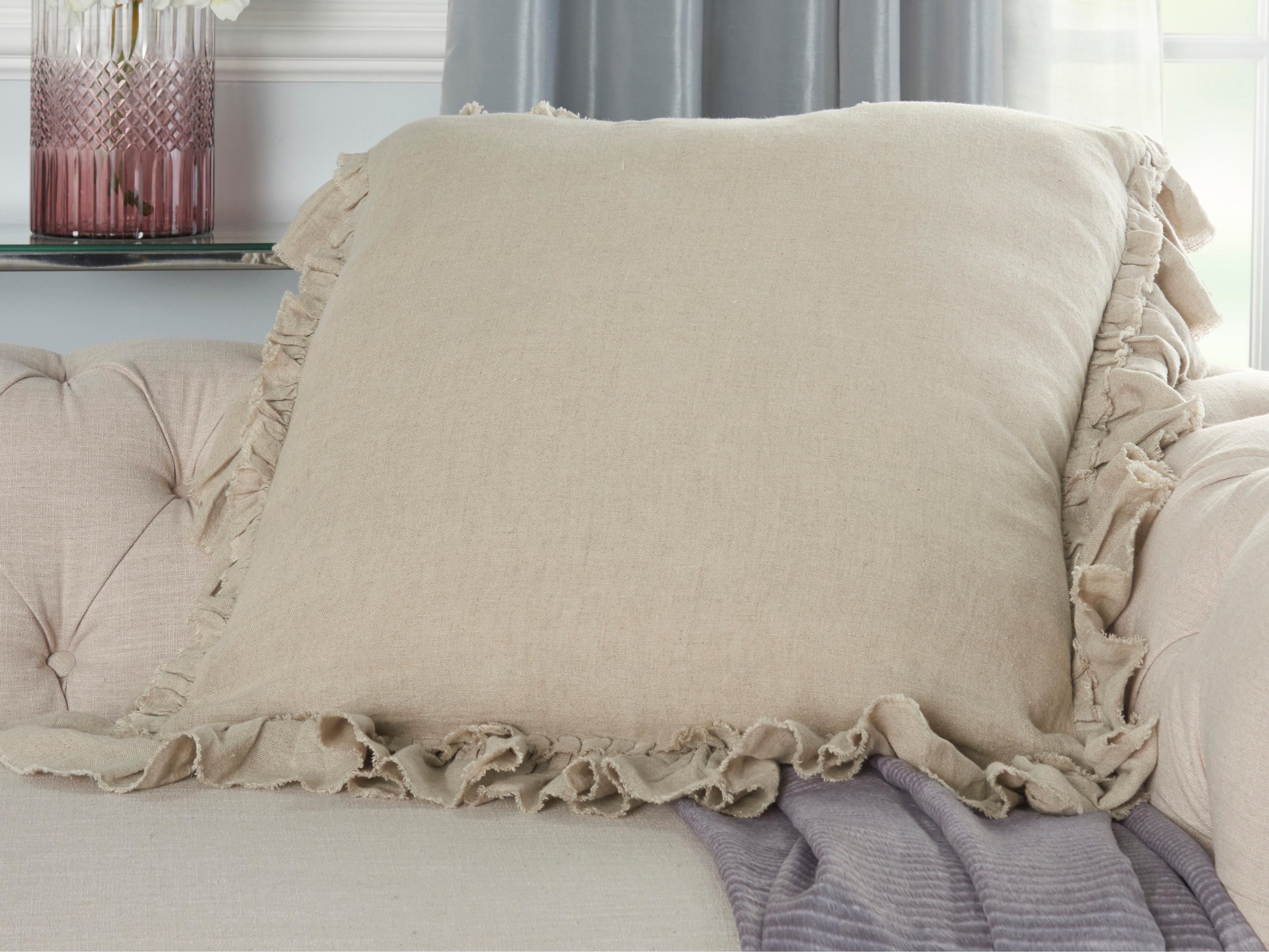 Nourison Mina Victory Sofia 24" x 24" Natural Pillow
