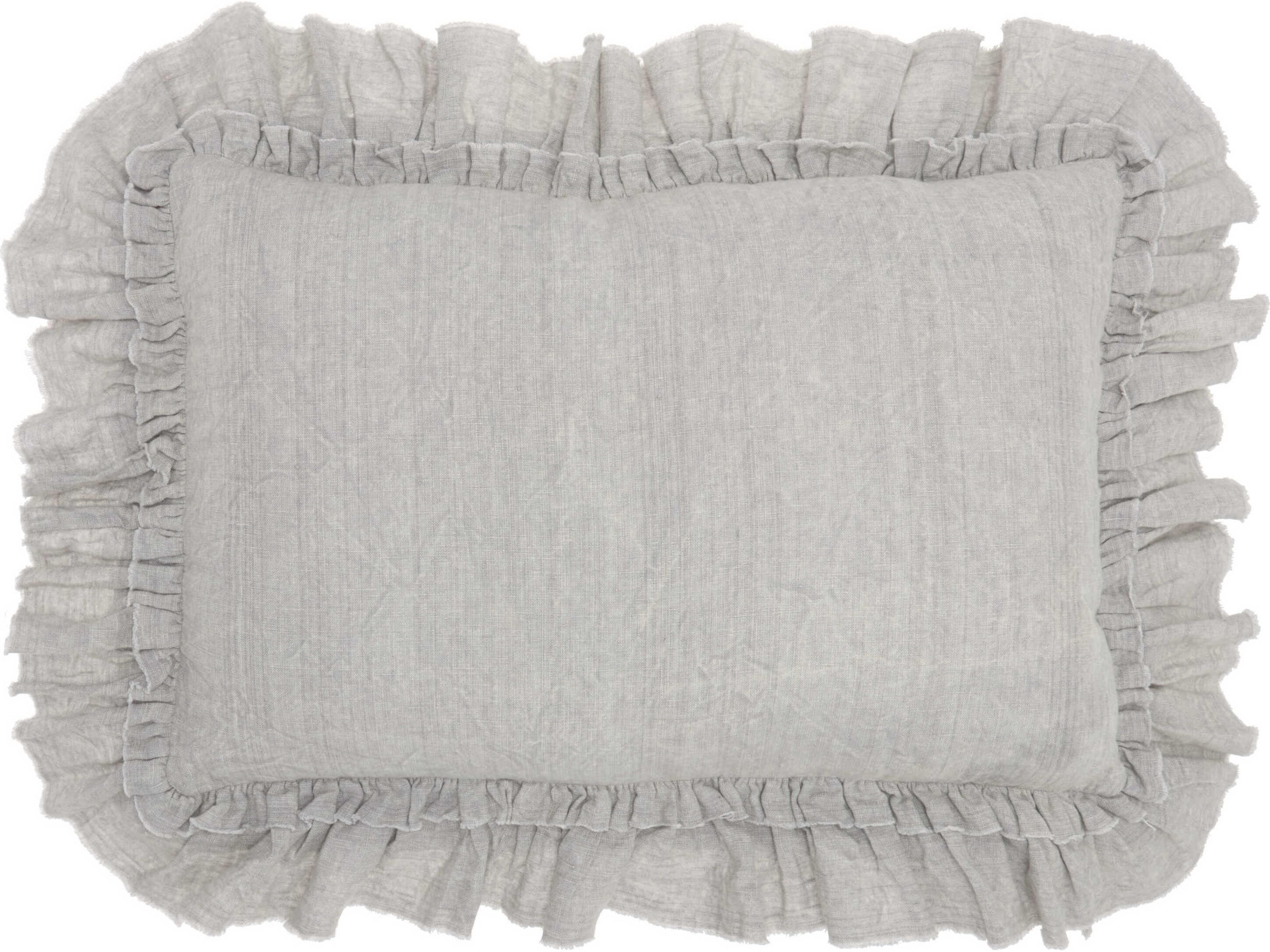 Nourison Mina Victory Sofia 16" x 24" Grey Pillow