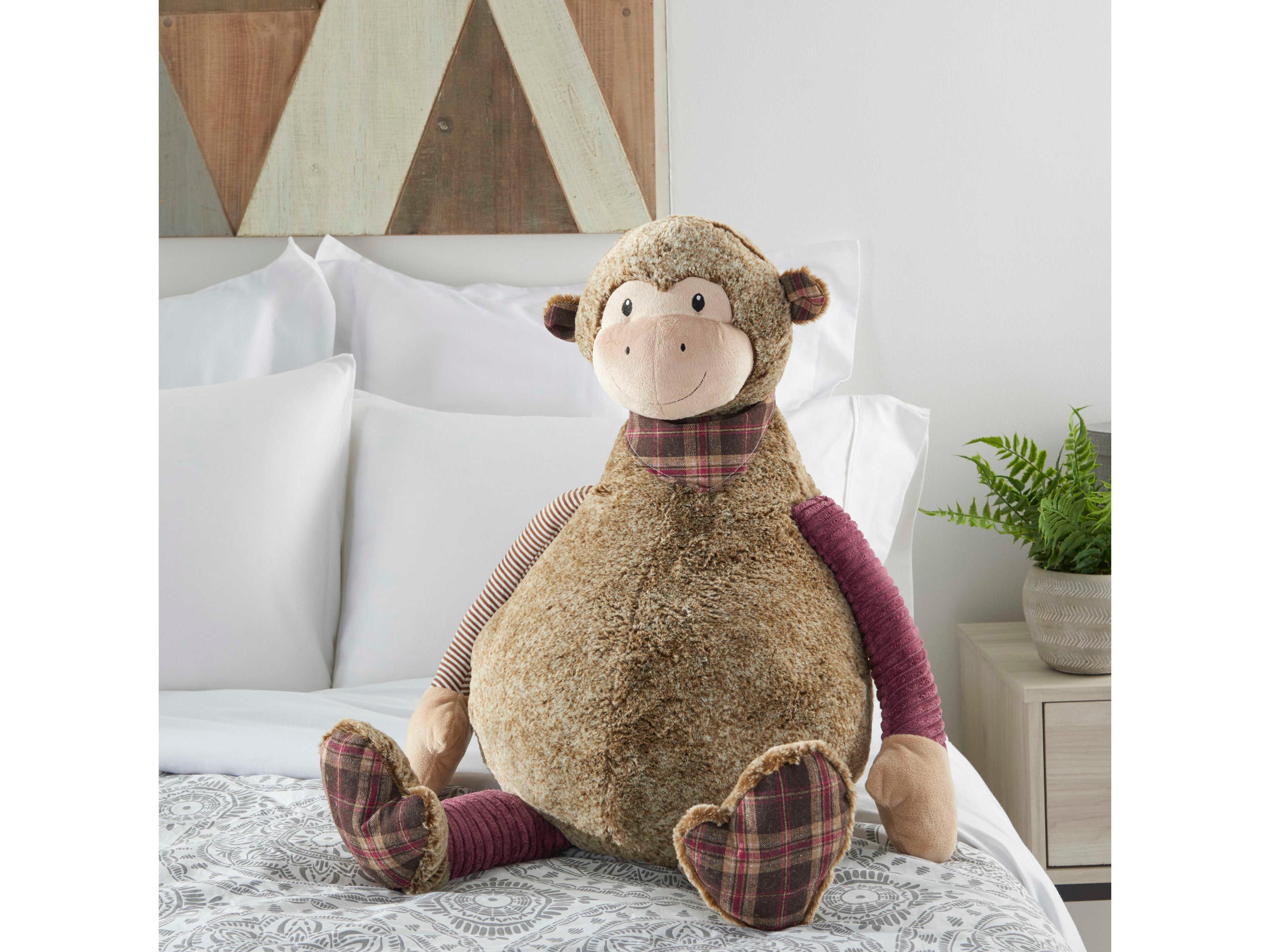Nourison Mina Victory Plush Lines Monkey