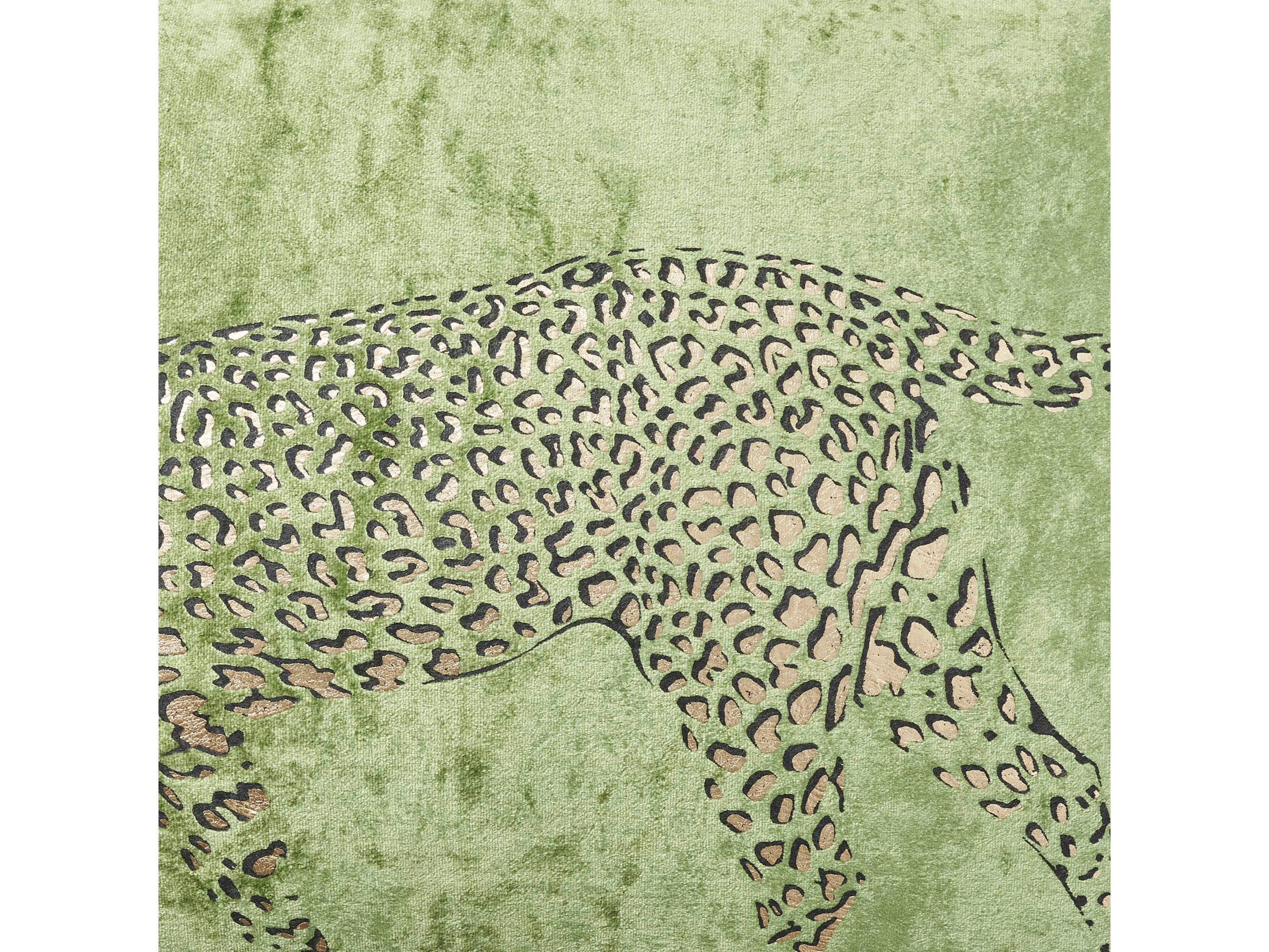 Nourison Mina Victory Sofia Metallic Leopard Pillow