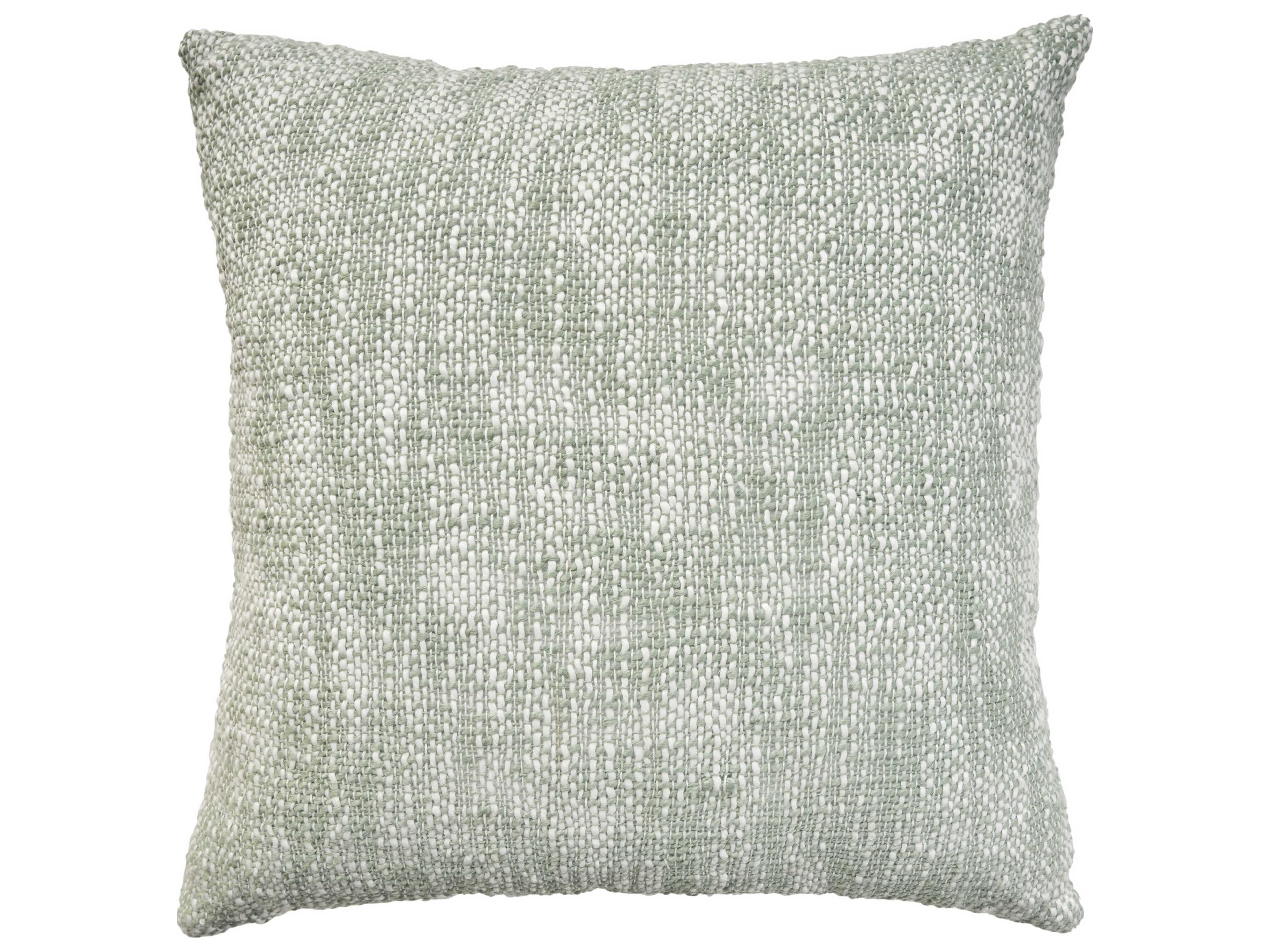 Mina Victory Outdoor Aqua Basketweave Pillow