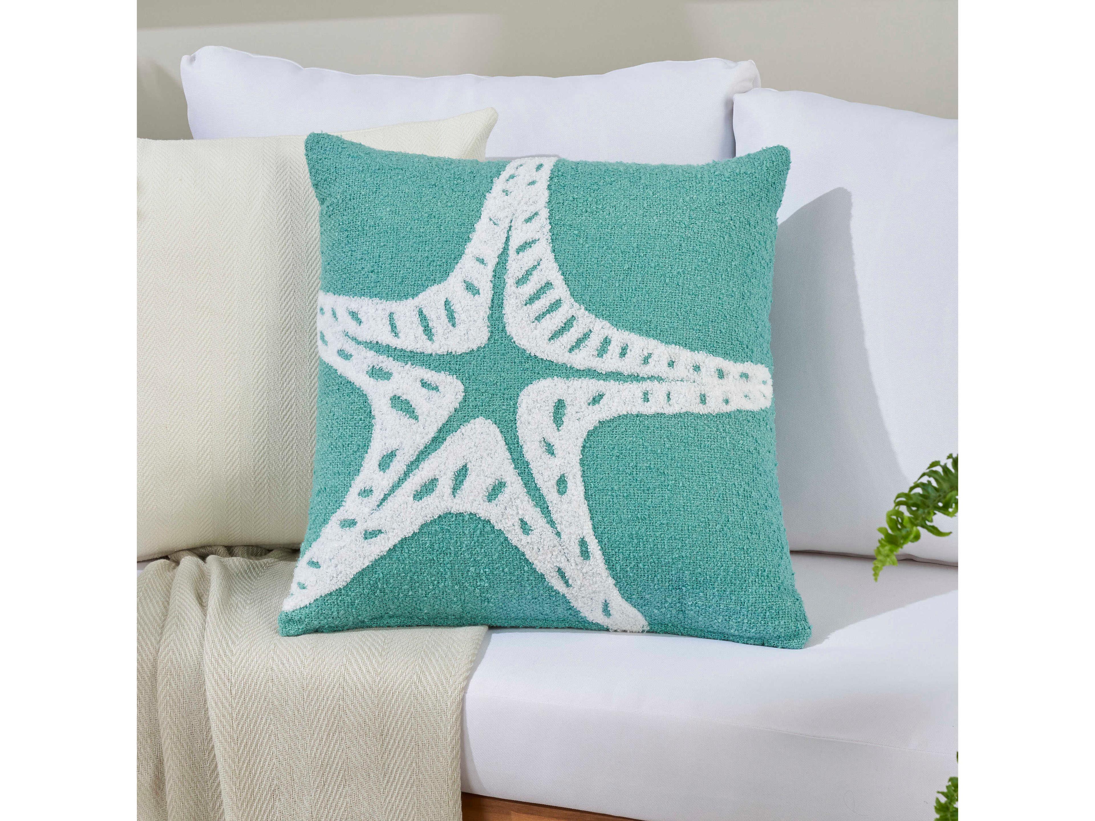 Nourison Mina Victory Outdoor Towel Starfish Pillow