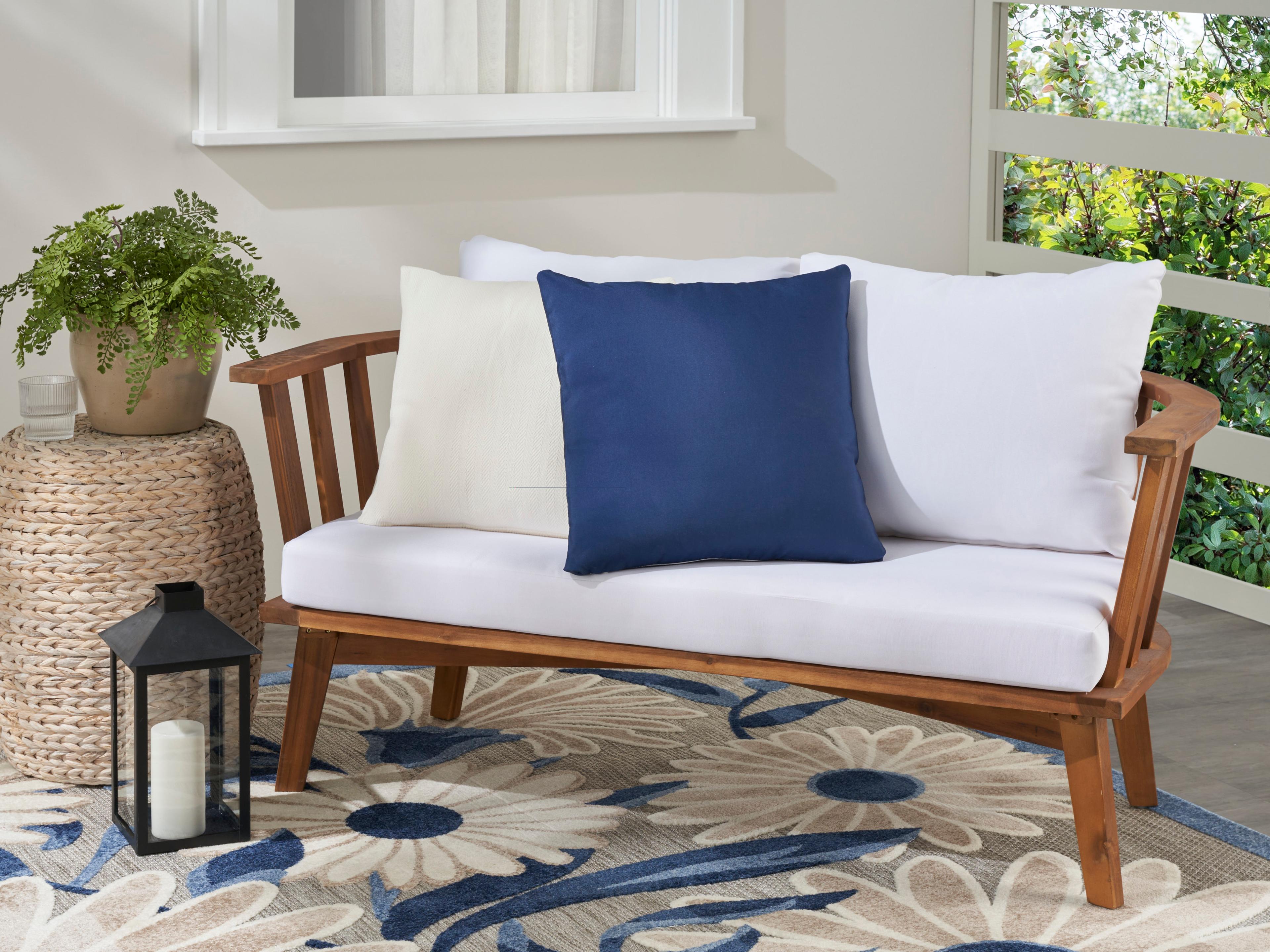 Nourison Mina Victory Aloha Navy 20" x 20" Pillow