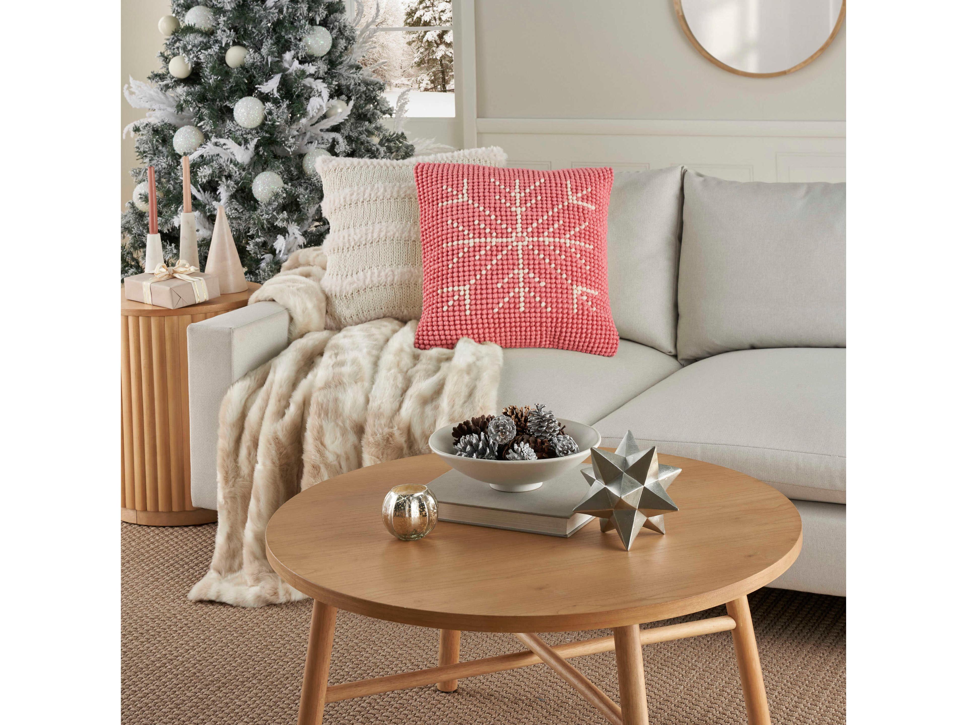 Nourison Mina Victory Holiday Snowflake Pillow