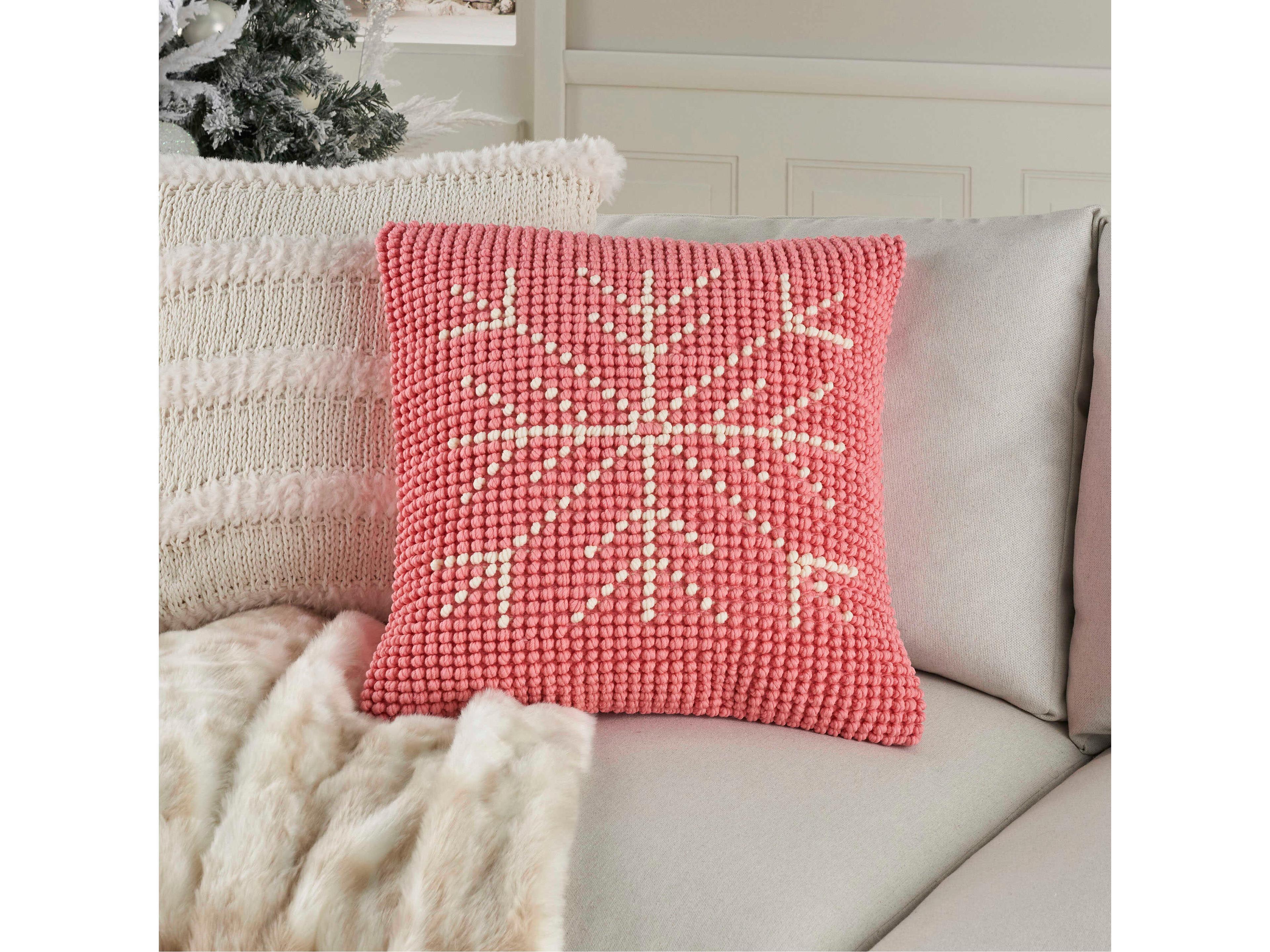 Nourison Mina Victory Holiday Snowflake Pillow