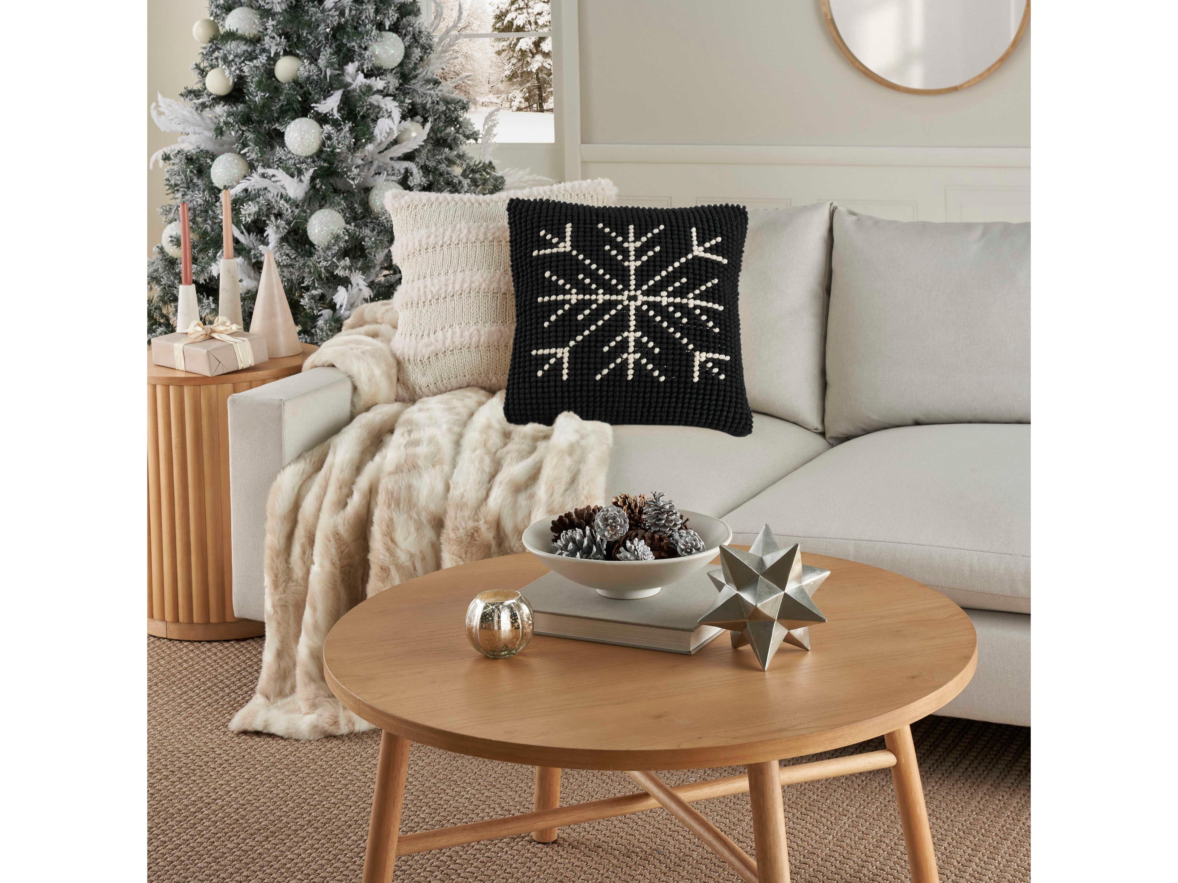 Nourison Mina Victory Holiday Snowflake Pillow