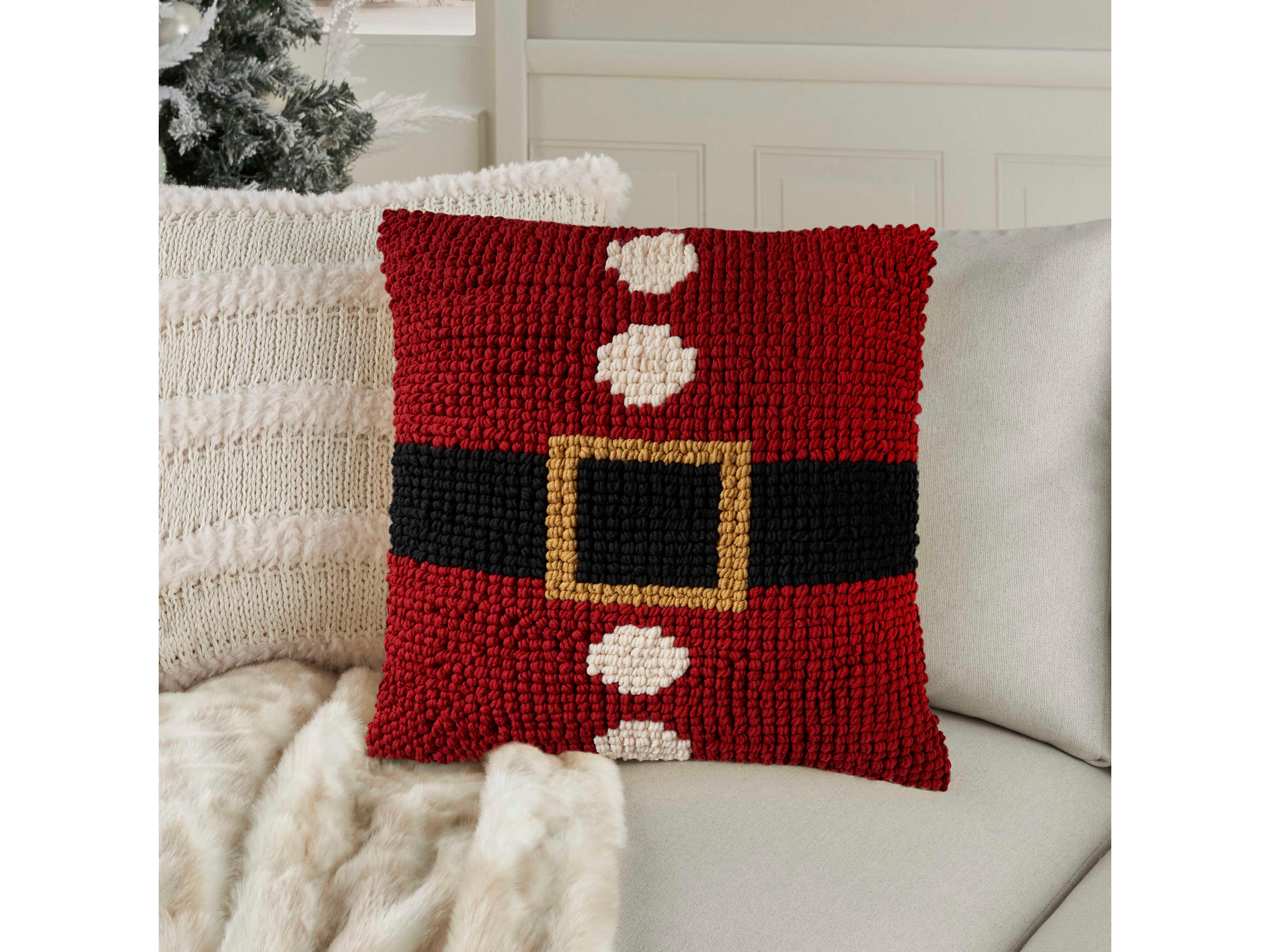 Nourison Mina Victory Holiday Santa Belt Pillow