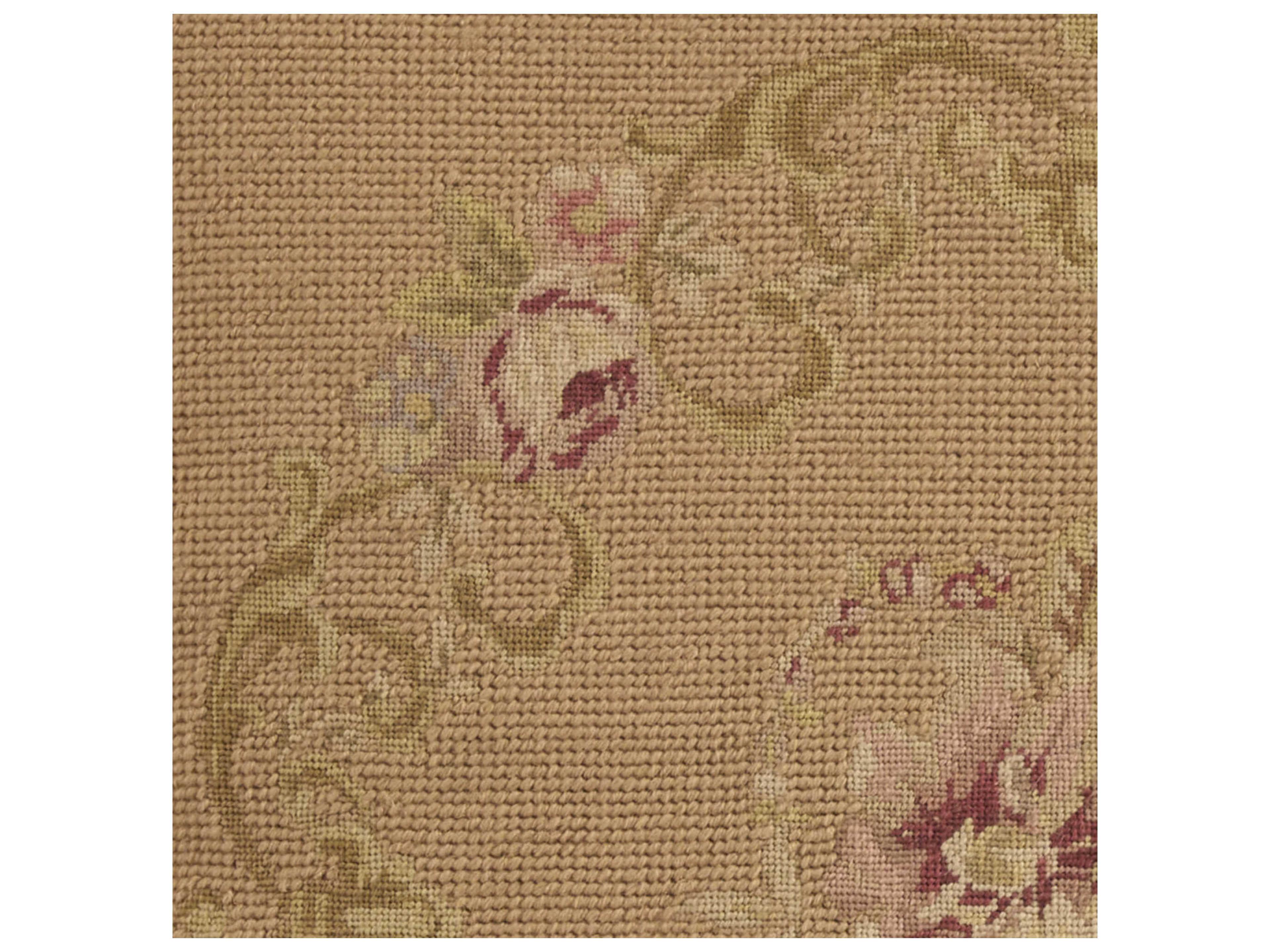 Nourison Mina Victory Vintage Floral Center 24" x 24" Blush Pillow