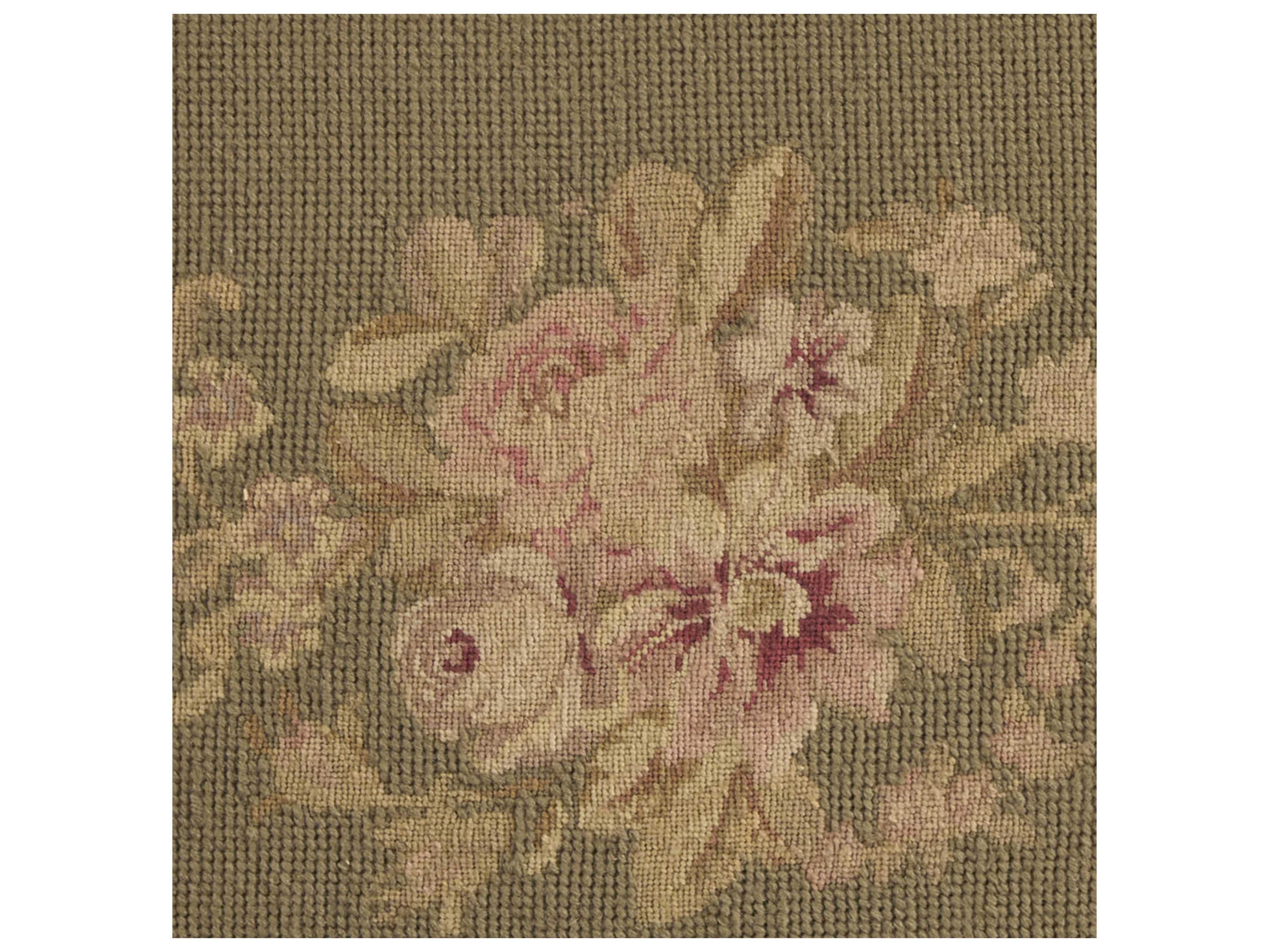 Nourison Mina Victory Vintage Floral Center 20" x 30" Sage Pillow