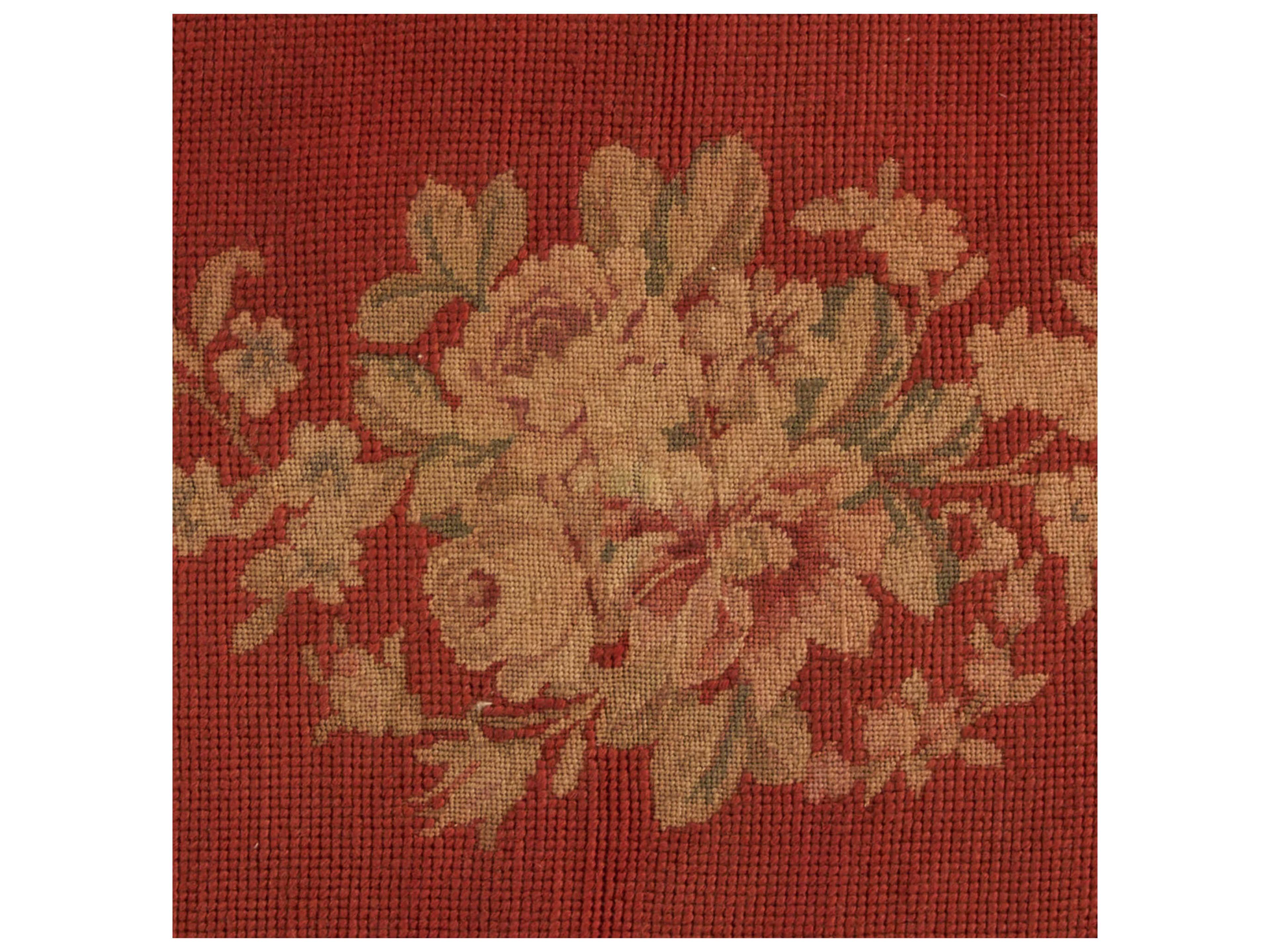 Nourison Mina Victory Vintage Floral Center 20" x 30" Rust Pillow