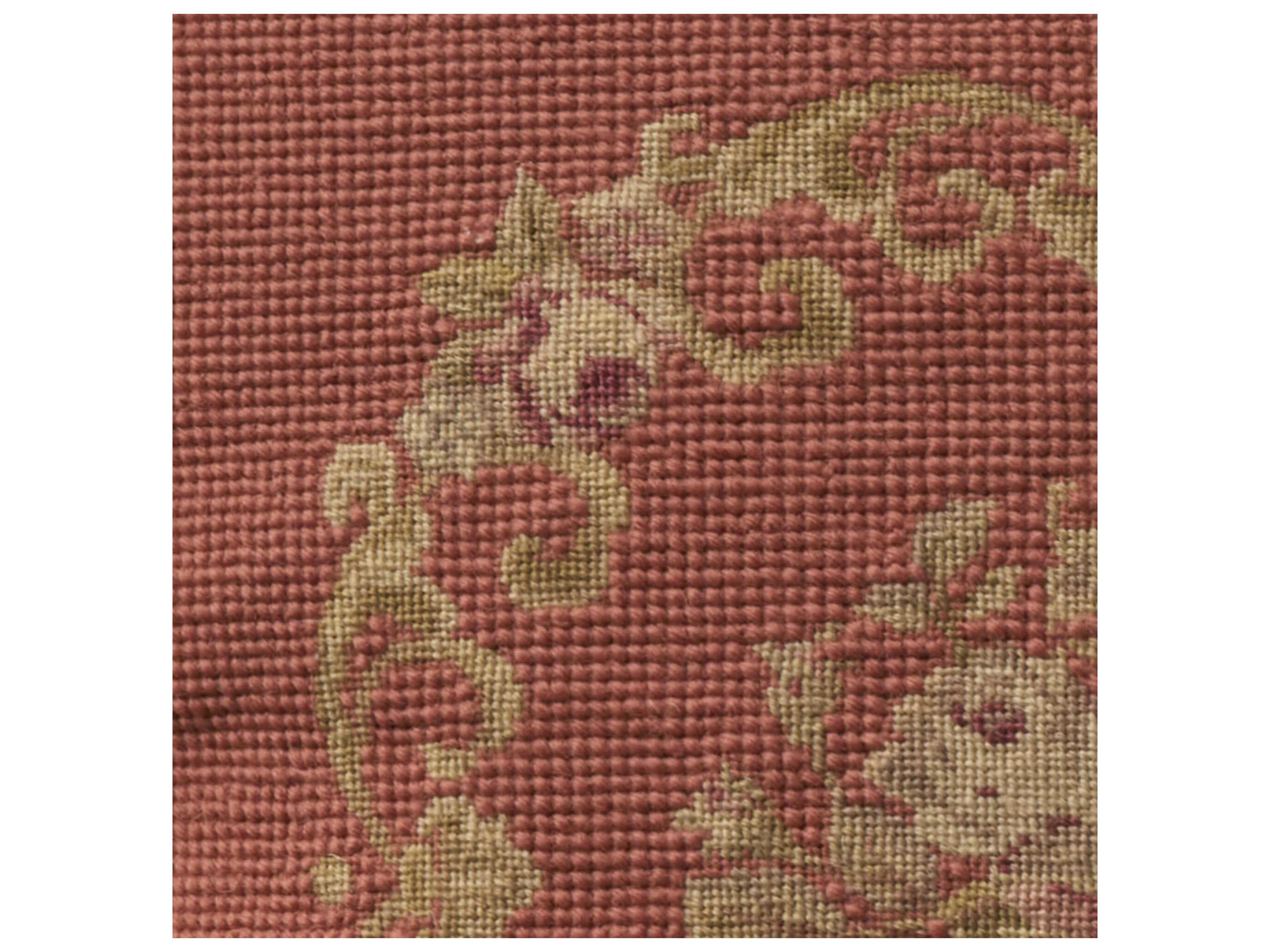 Nourison Mina Victory Vintage Floral Center 19" x 19" Rust Pillow