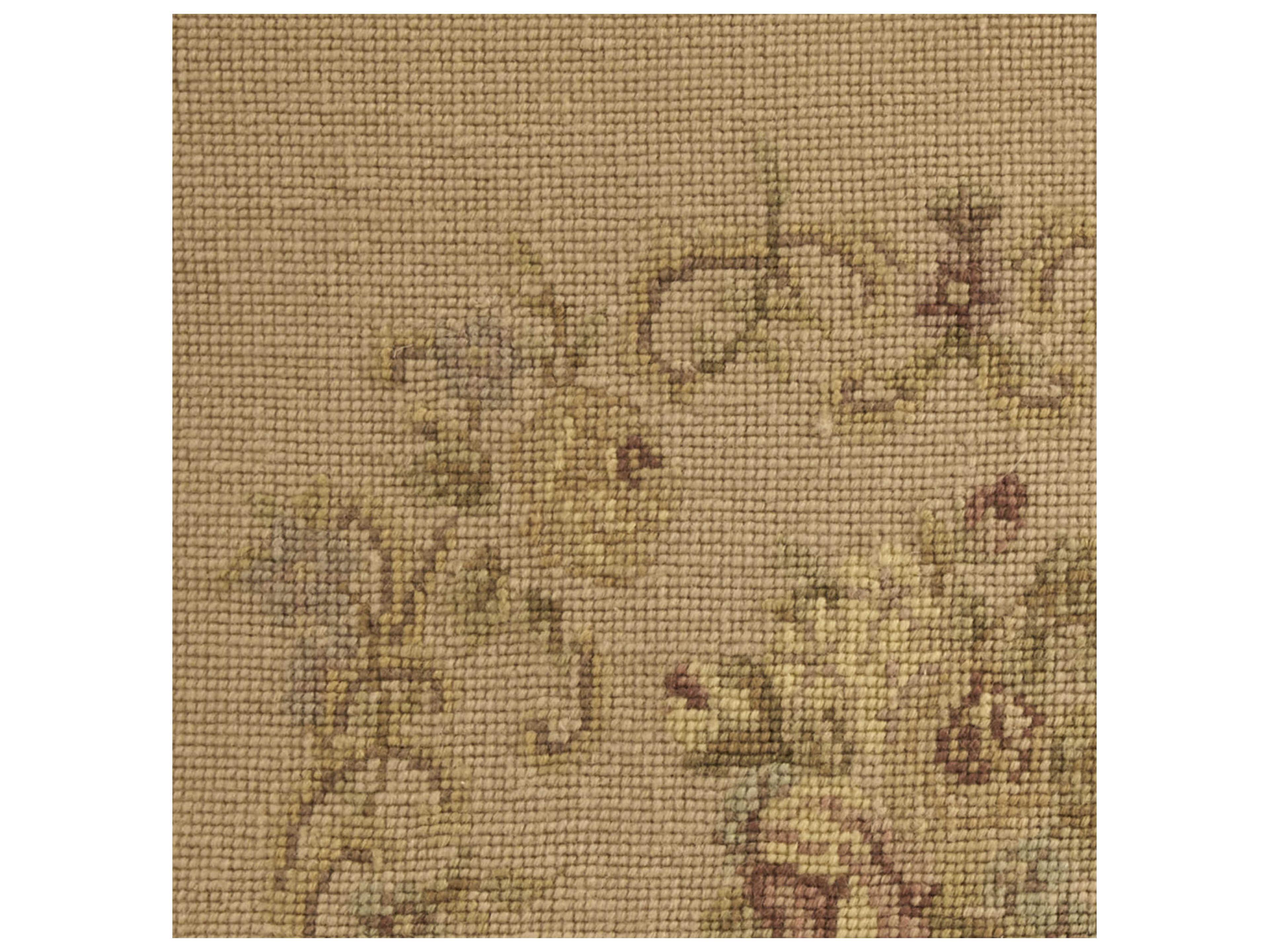 Nourison Mina Victory Vintage Floral Center 18" x 18" Beige Pillow