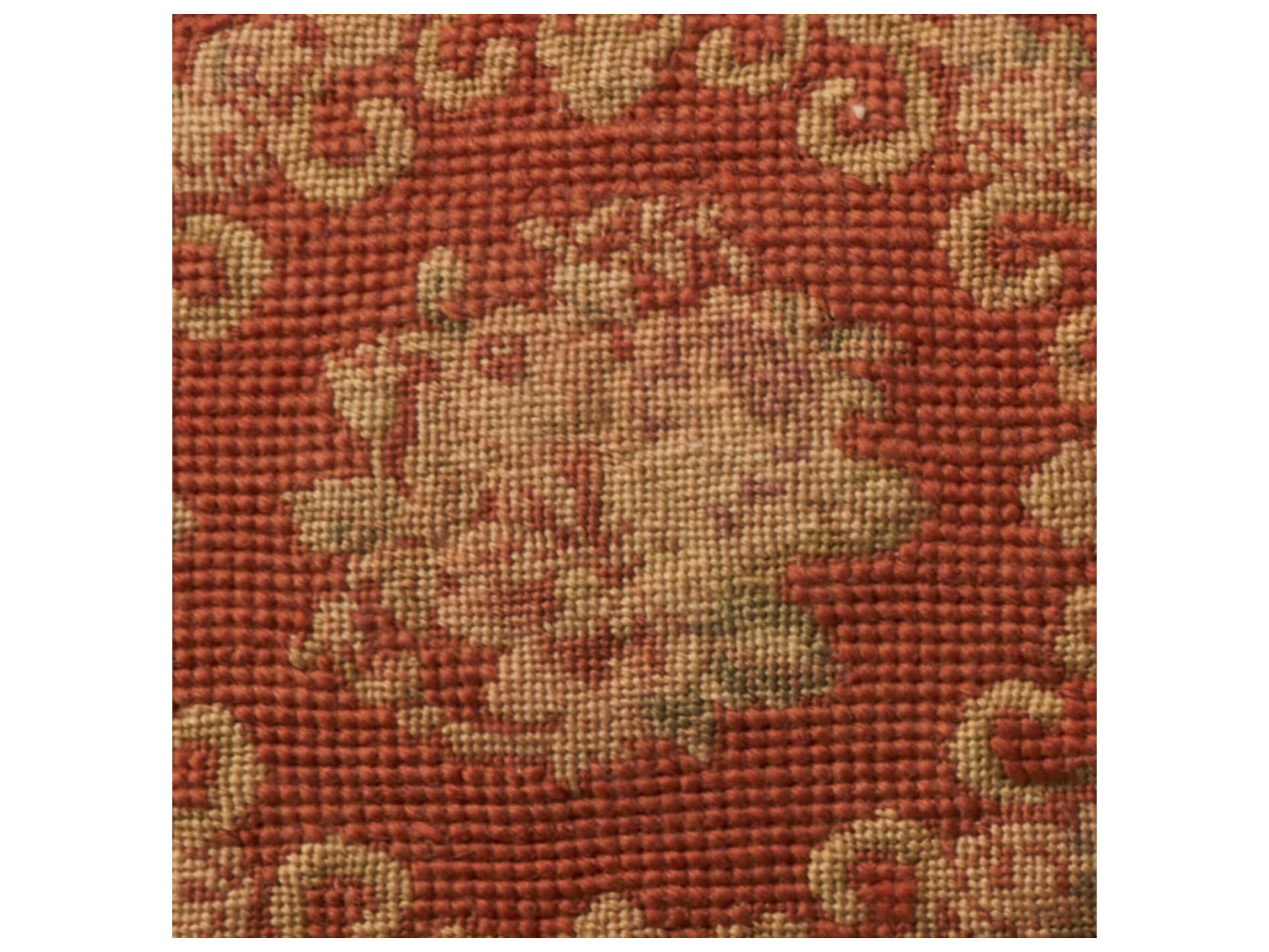 Nourison Mina Victory Vintage Floral Panels 12" x 20" Rust Pillow