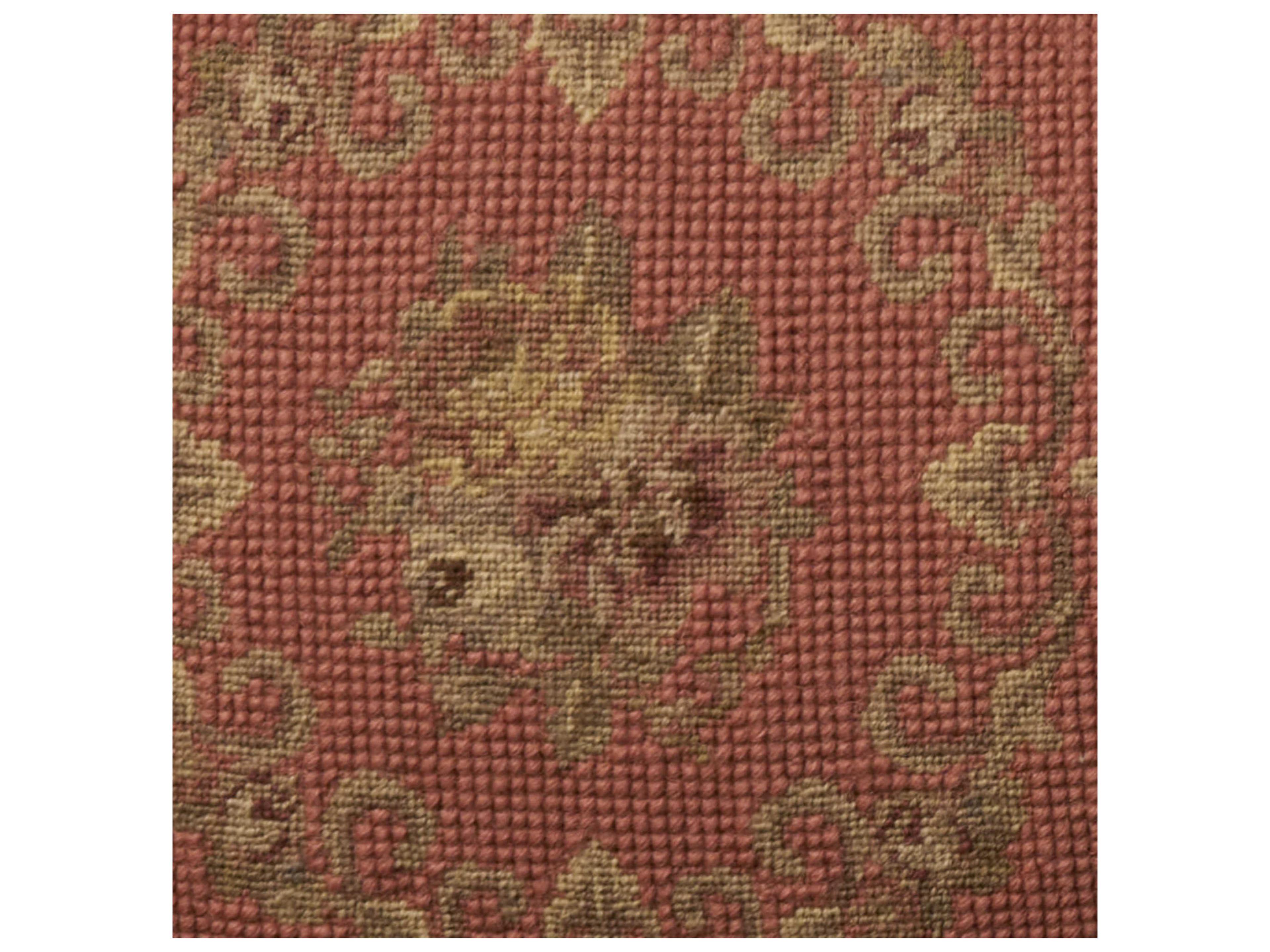 Nourison Mina Victory Vintage Floral Panels 12" x 22" Coral Pillow