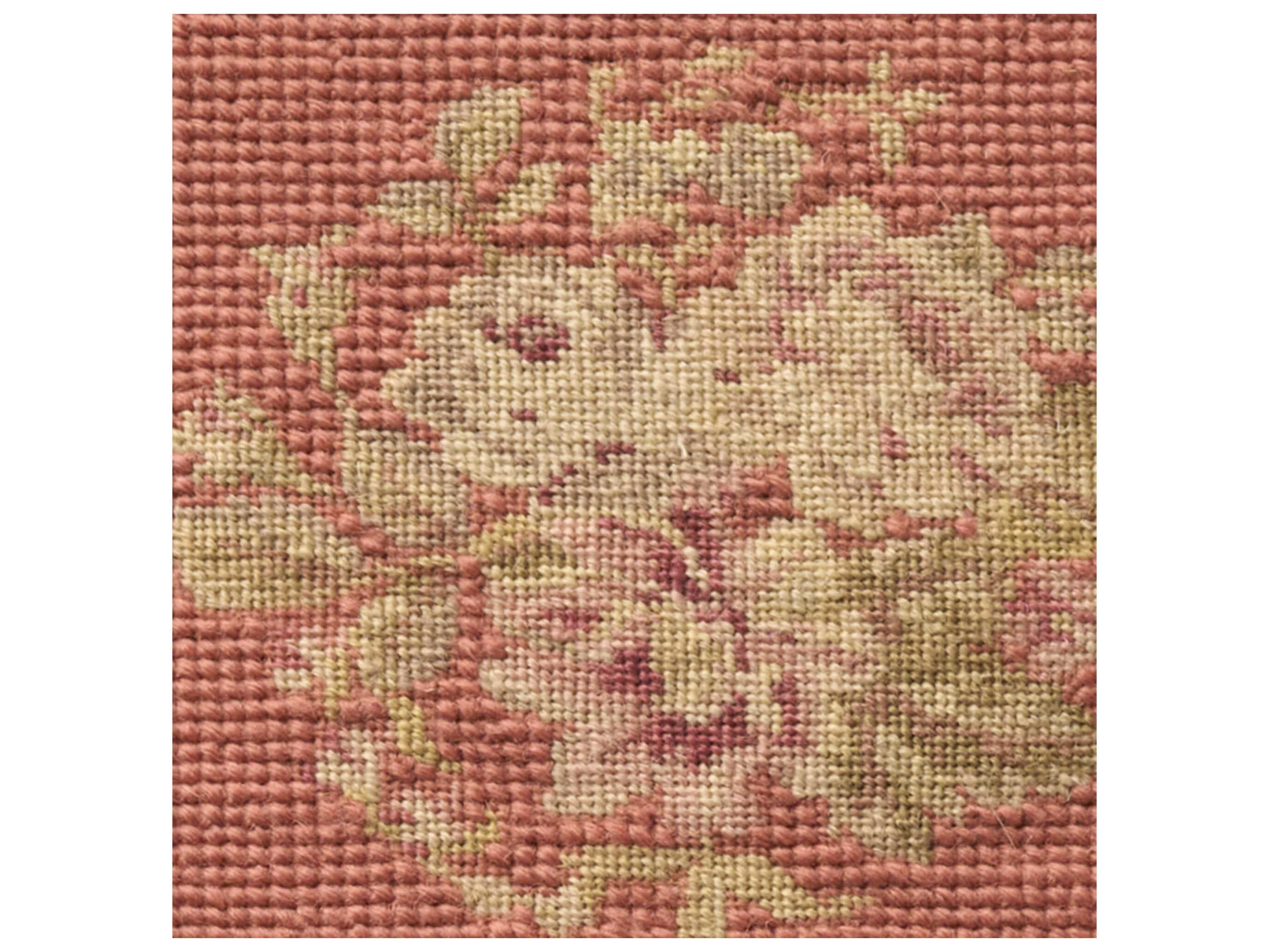 Nourison Mina Victory Vintage Floral Center 18" x 18" Coral Pillow
