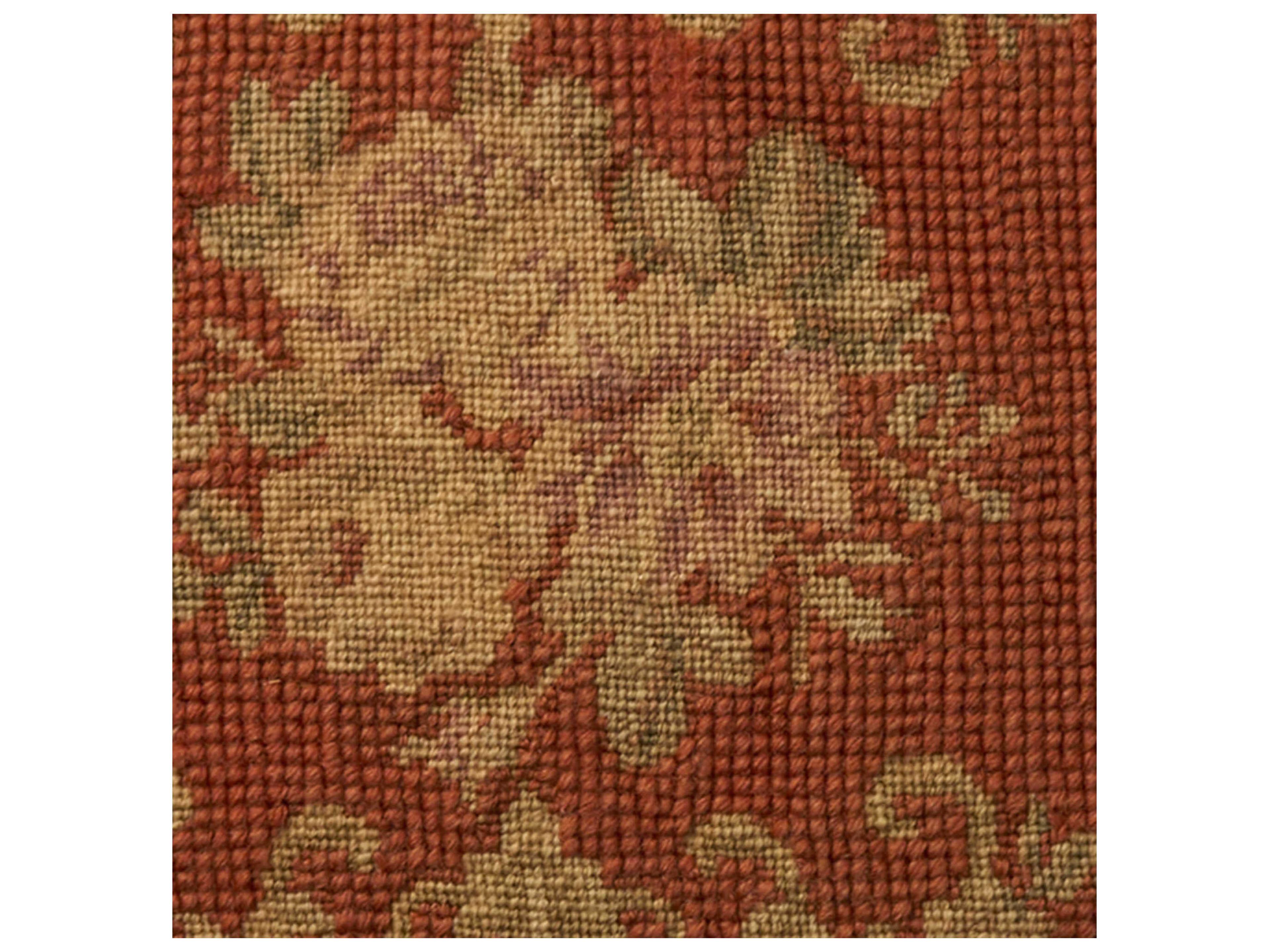 Nourison Mina Victory Vintage Floral Center 14" x 18" Rust Pillow