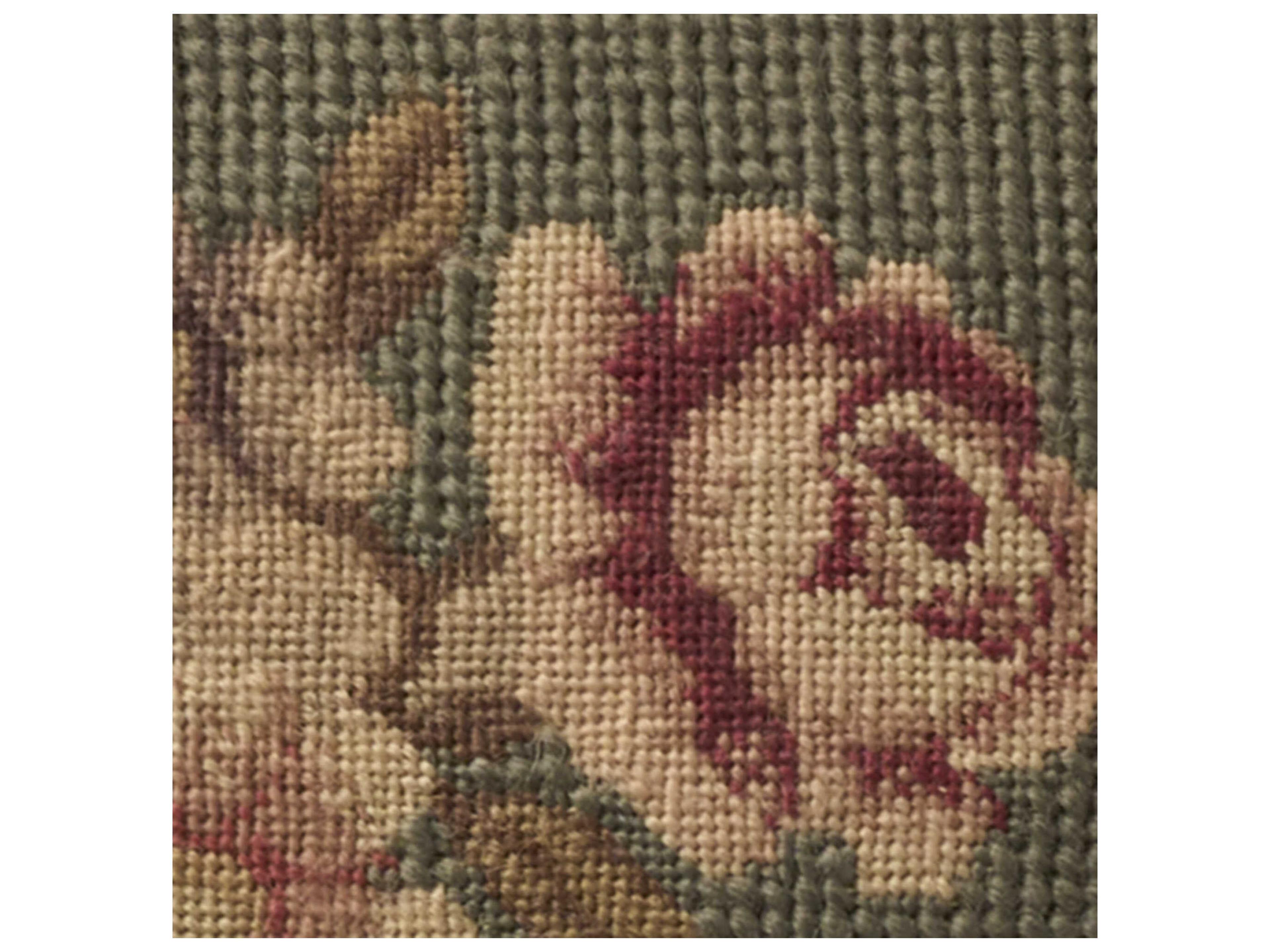 Nourison Mina Victory Vintage Flowers 13" x 15" Sage Pillow