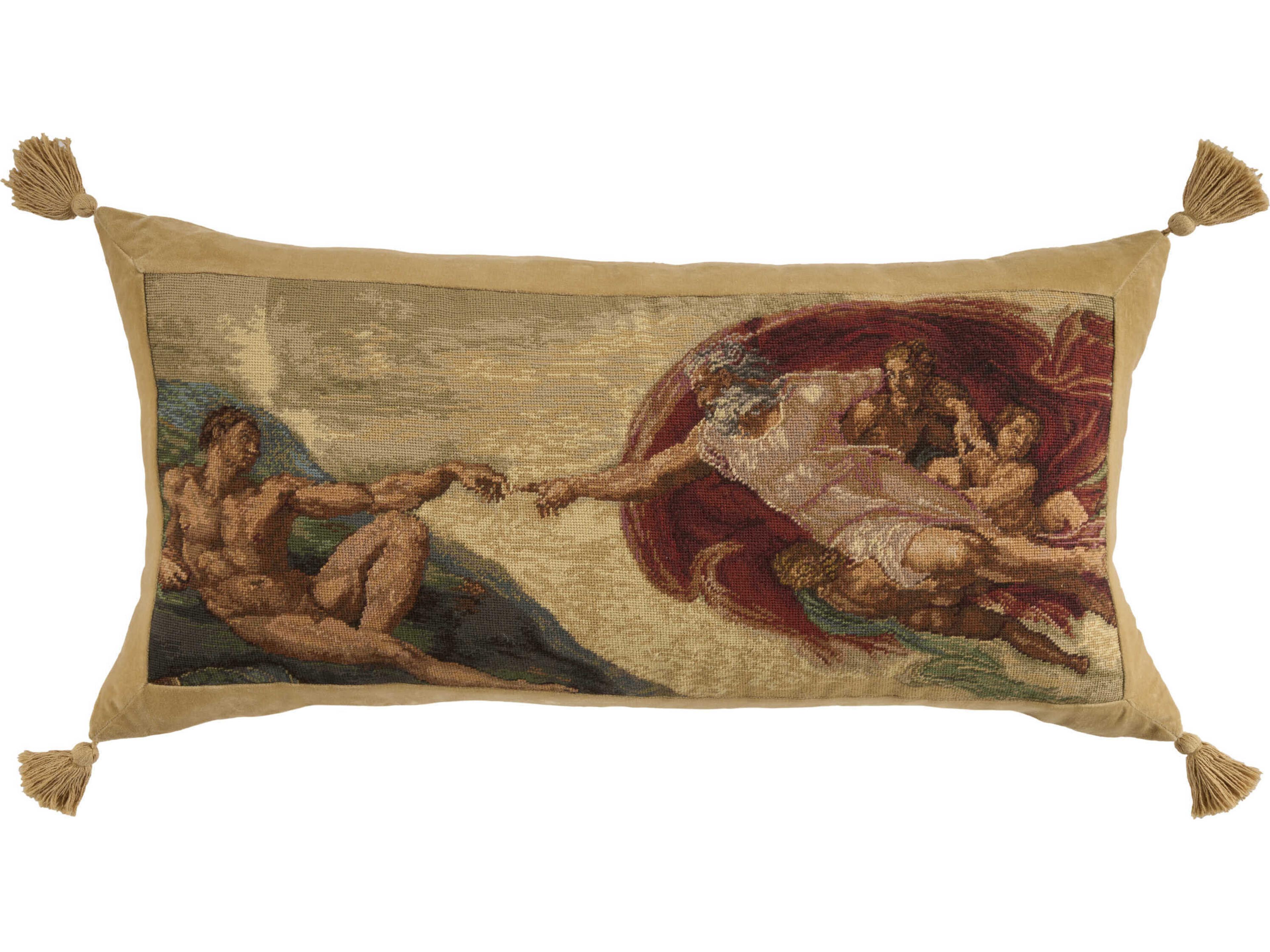 Mina Victory Vintage Creation 22" x 41" Multicolor Pillow