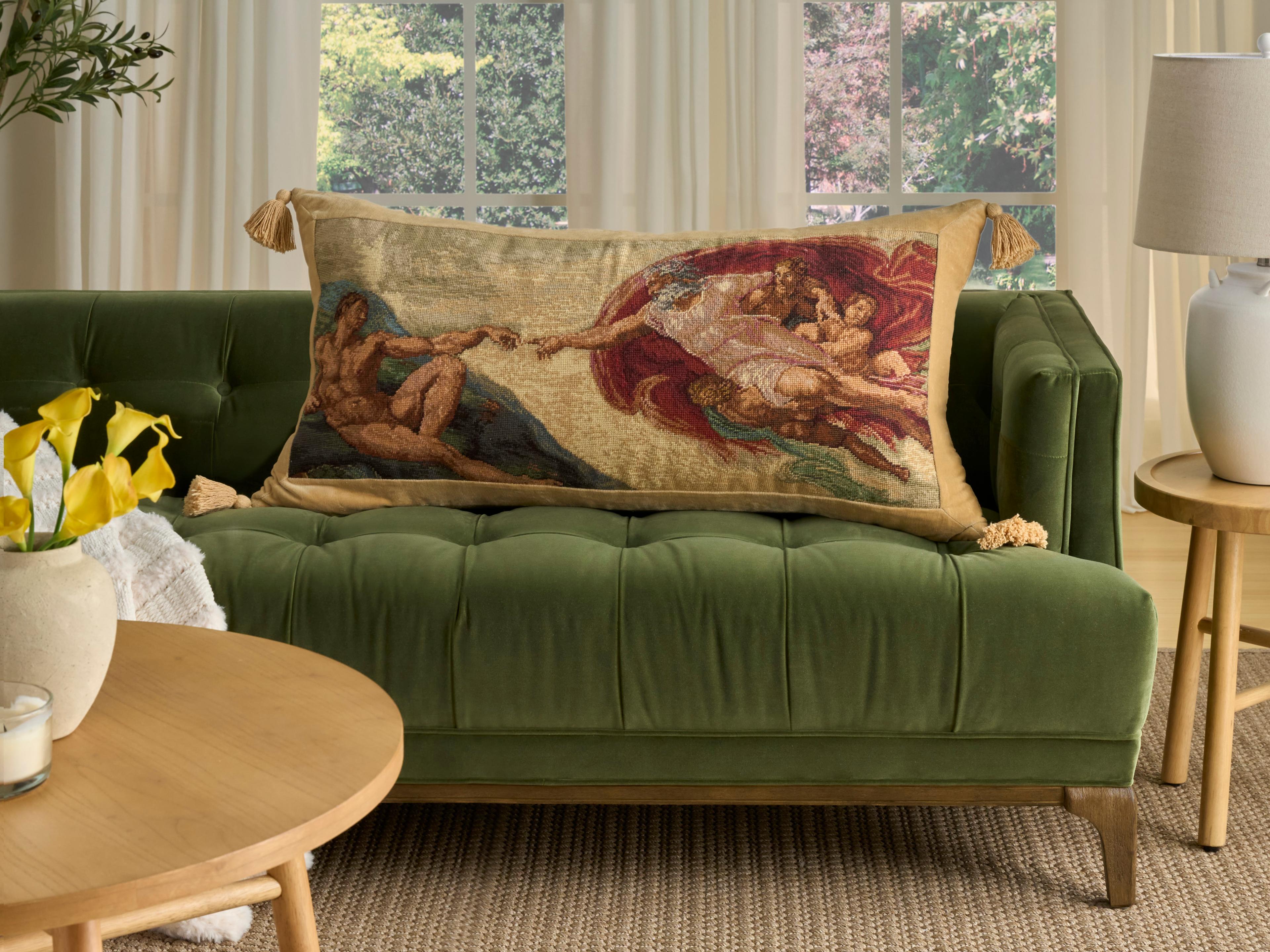 Nourison Mina Victory Vintage Creation 22" x 41" Multicolor Pillow