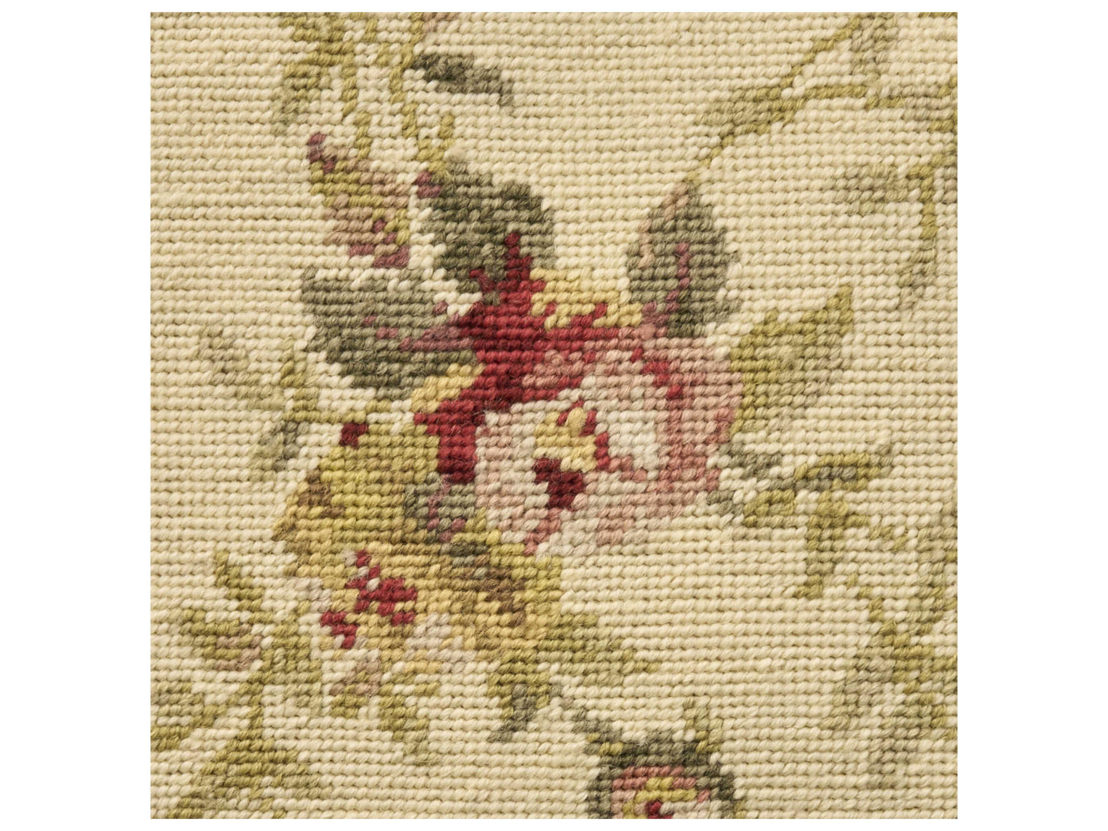 Nourison Mina Victory Vintage Rose Trellis 19" x 19" Cream Pillow