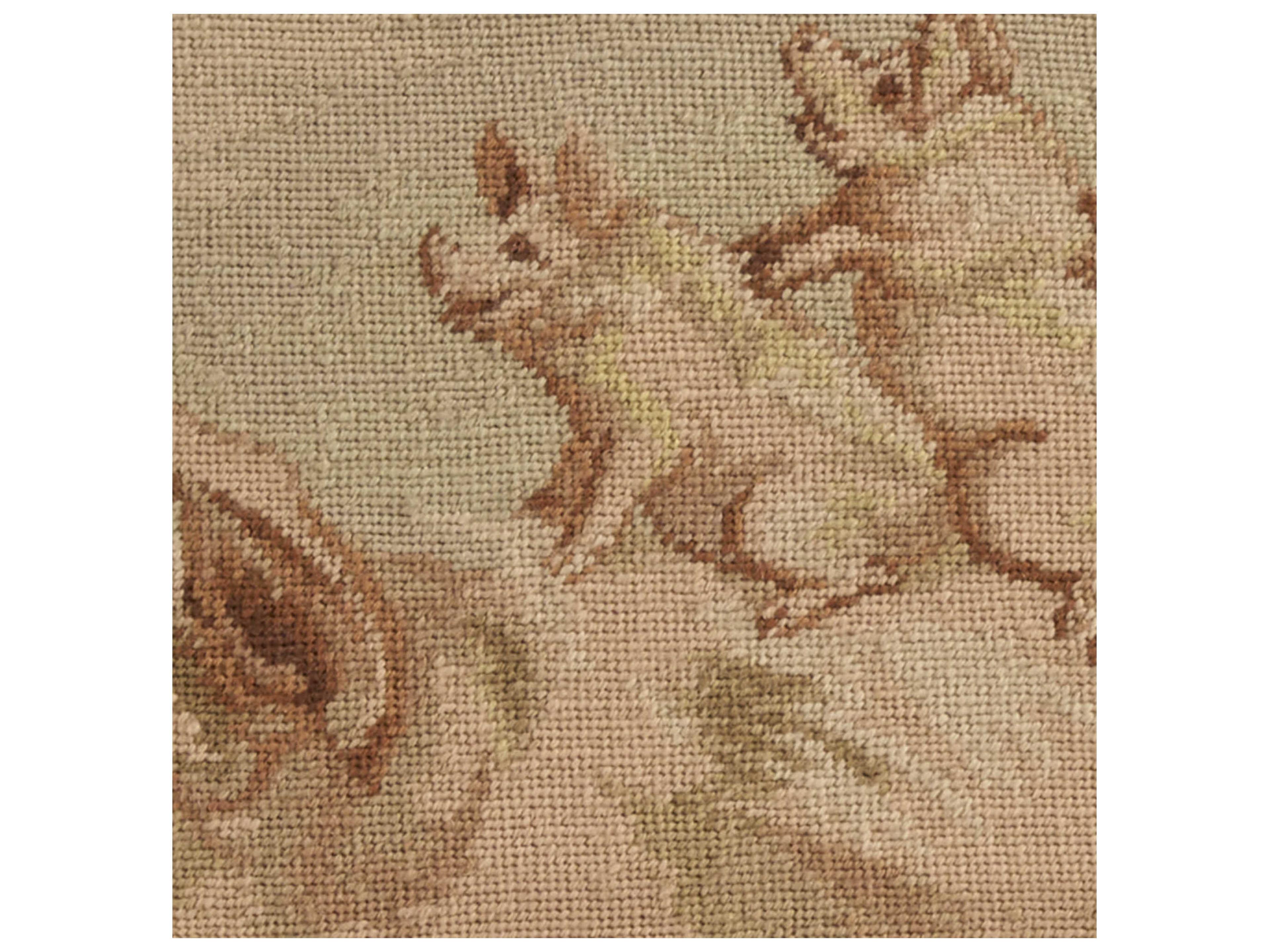 Nourison Mina Victory Vintage Piggy Back Ride 20" x 24" Beige Pillow