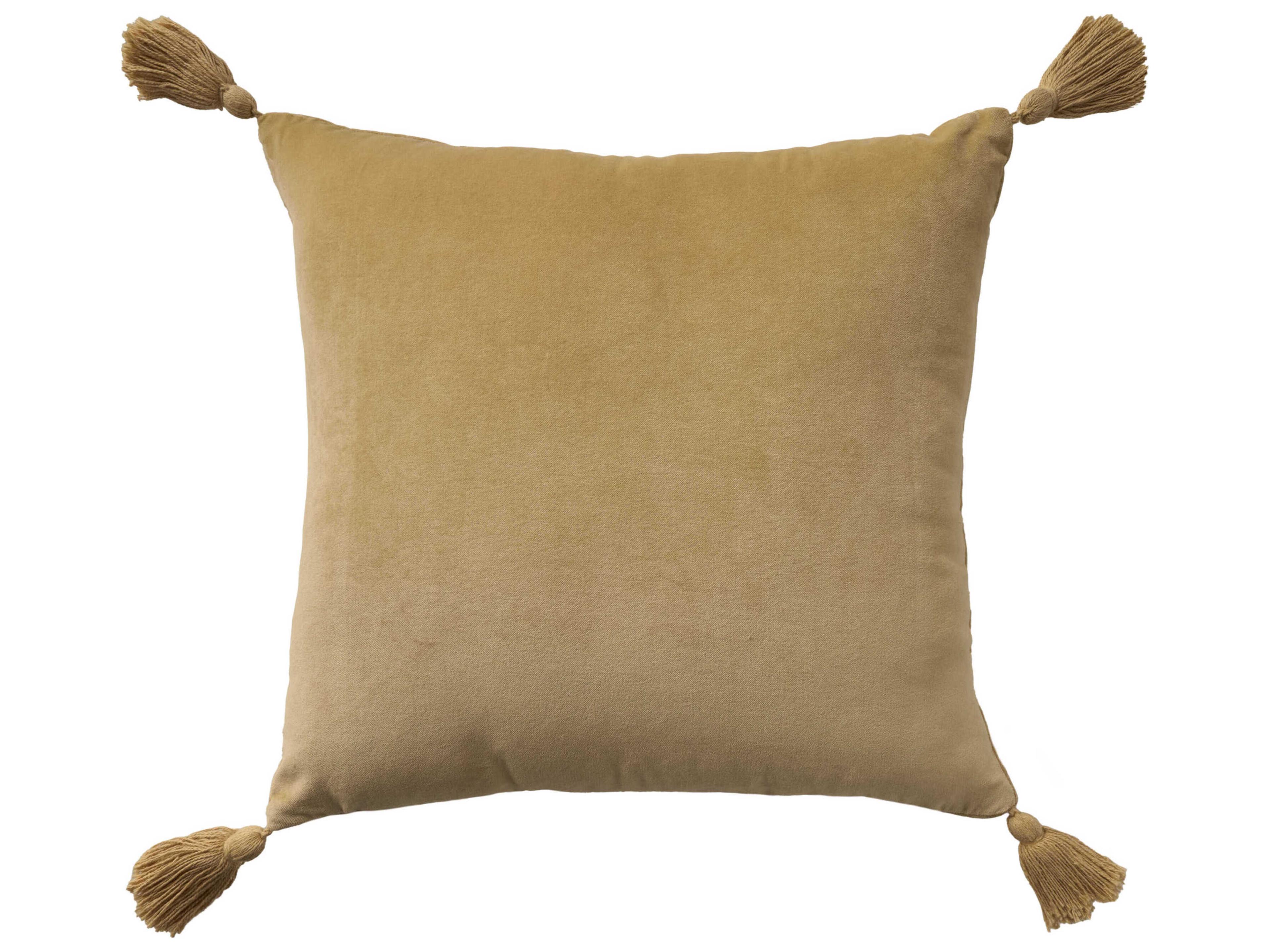 Nourison Mina Victory Vintage Insects 15" x 15" Beige Pillow