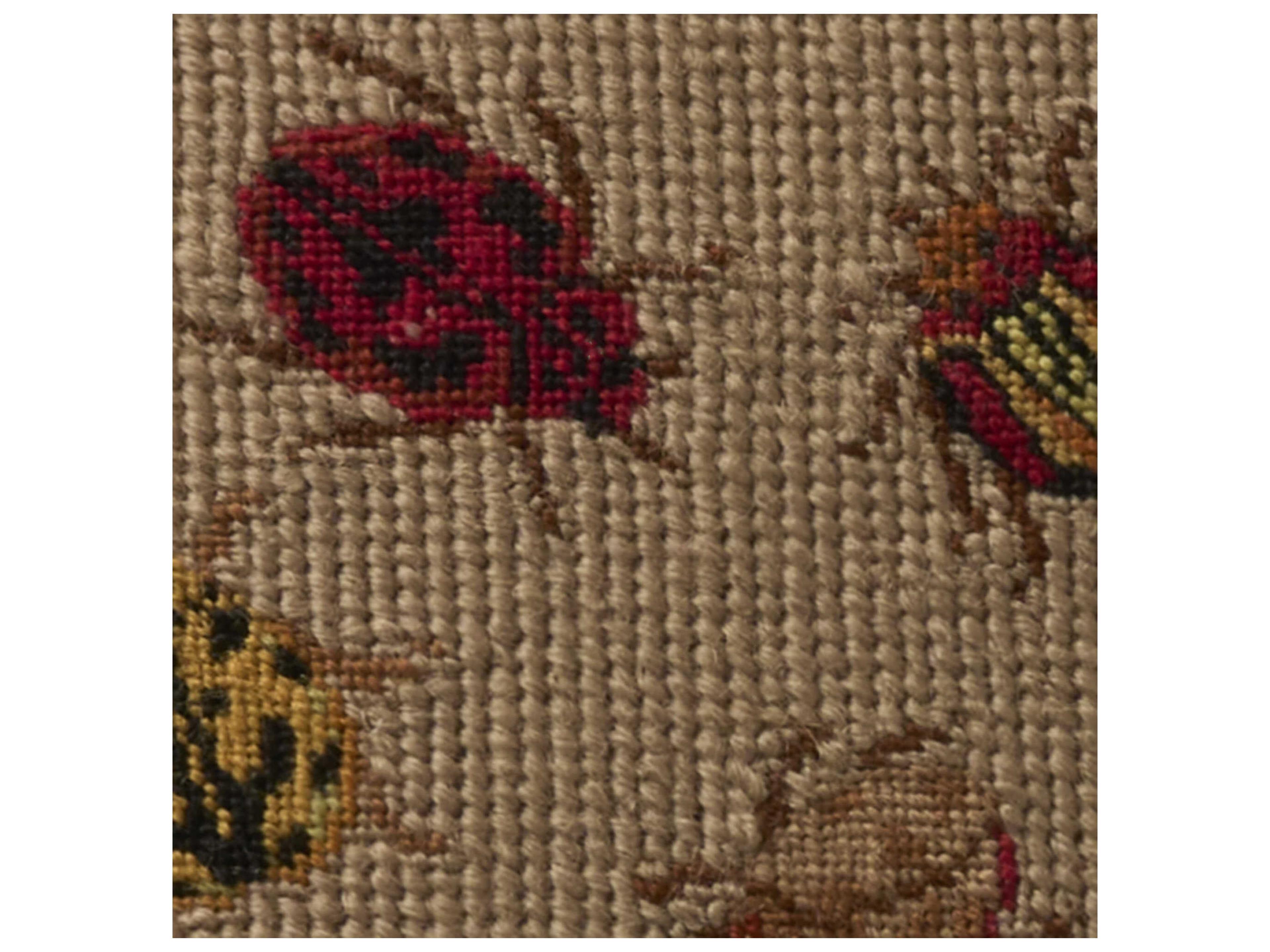 Nourison Mina Victory Vintage Insects 15" x 15" Beige Pillow