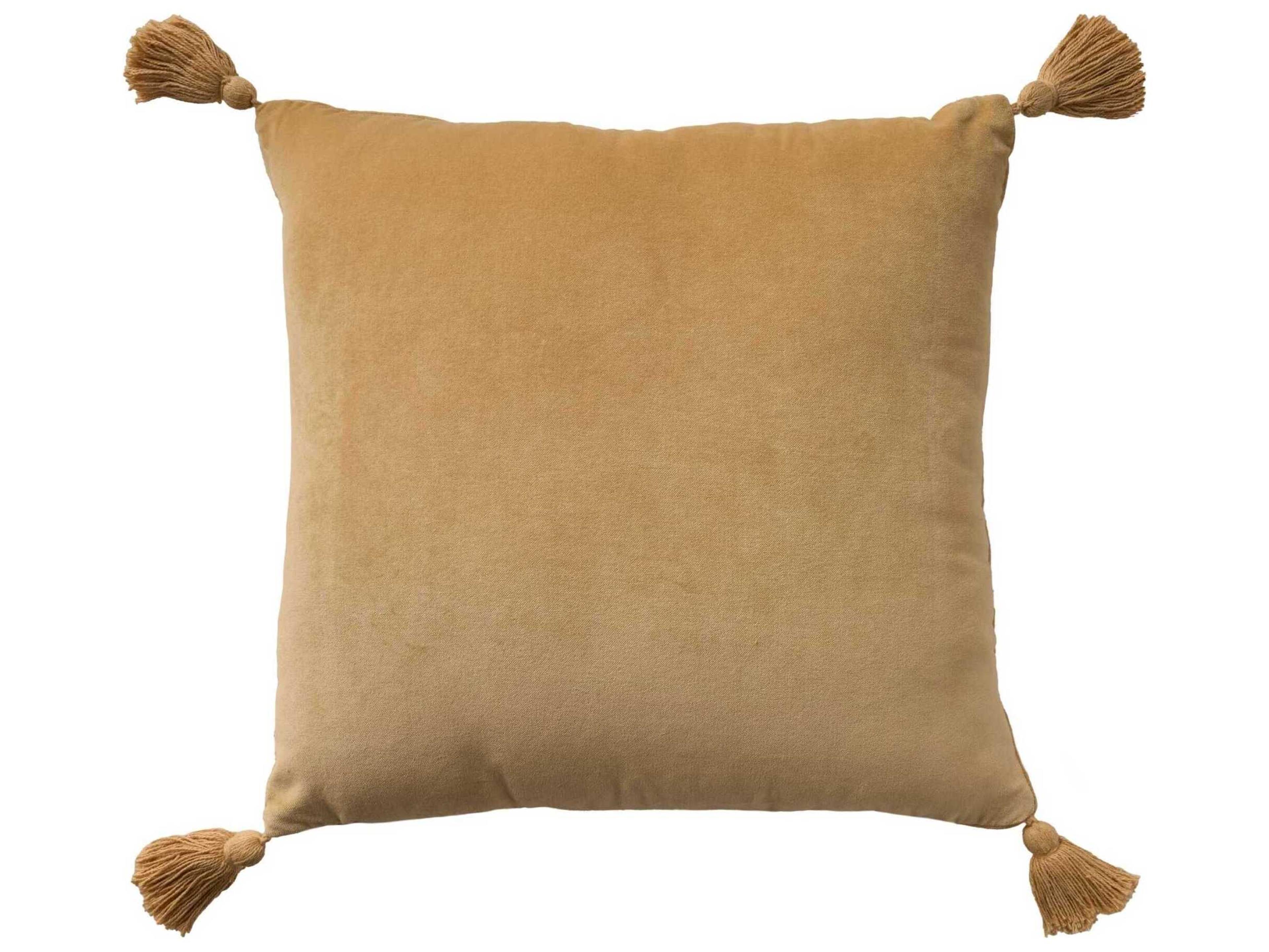 Nourison Mina Victory Vintage Monkey On Stone 19" x 19" Taupe Pillow