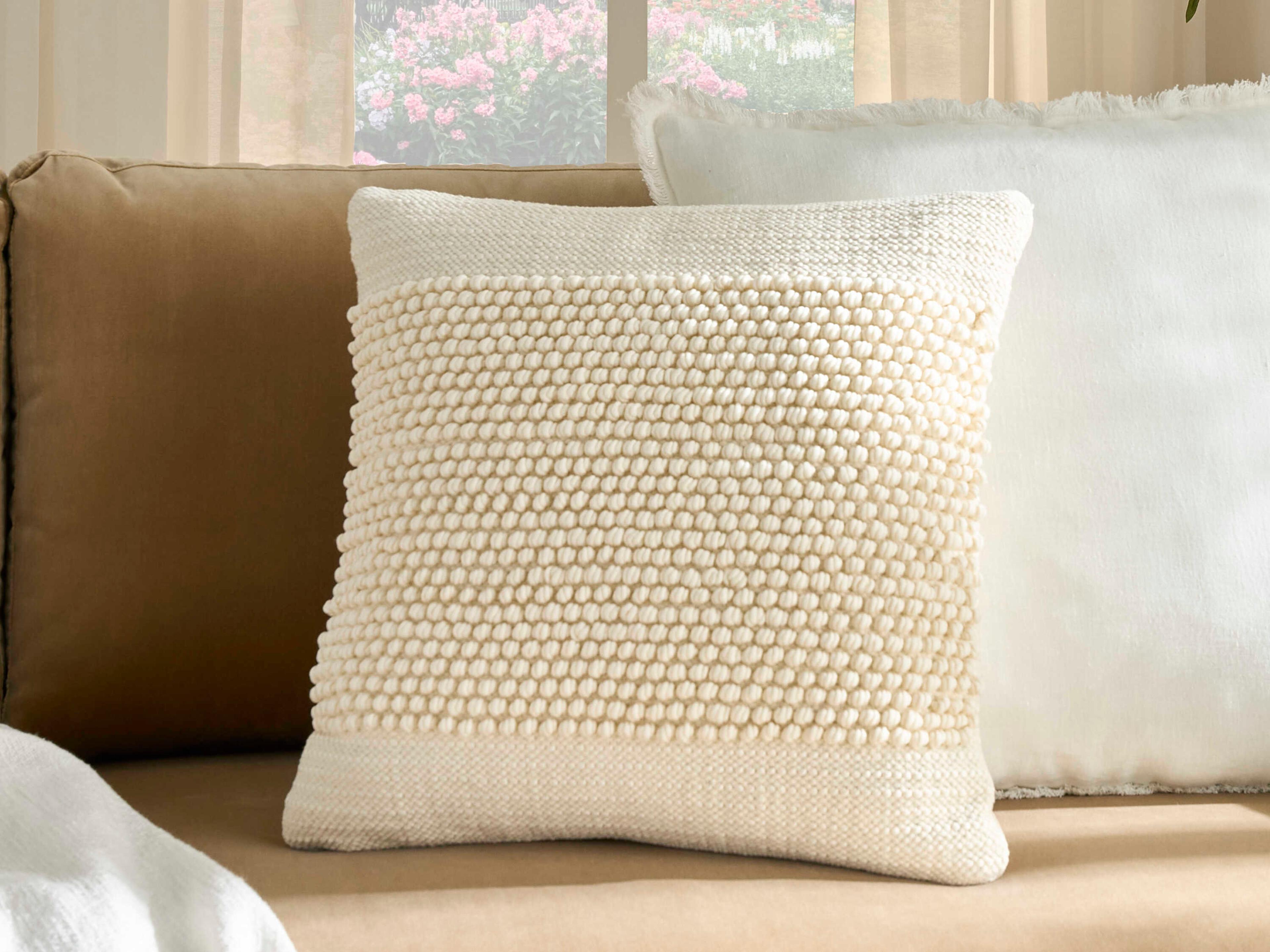 Nourison Lifestyle Woven Loop Center Throw Pillow