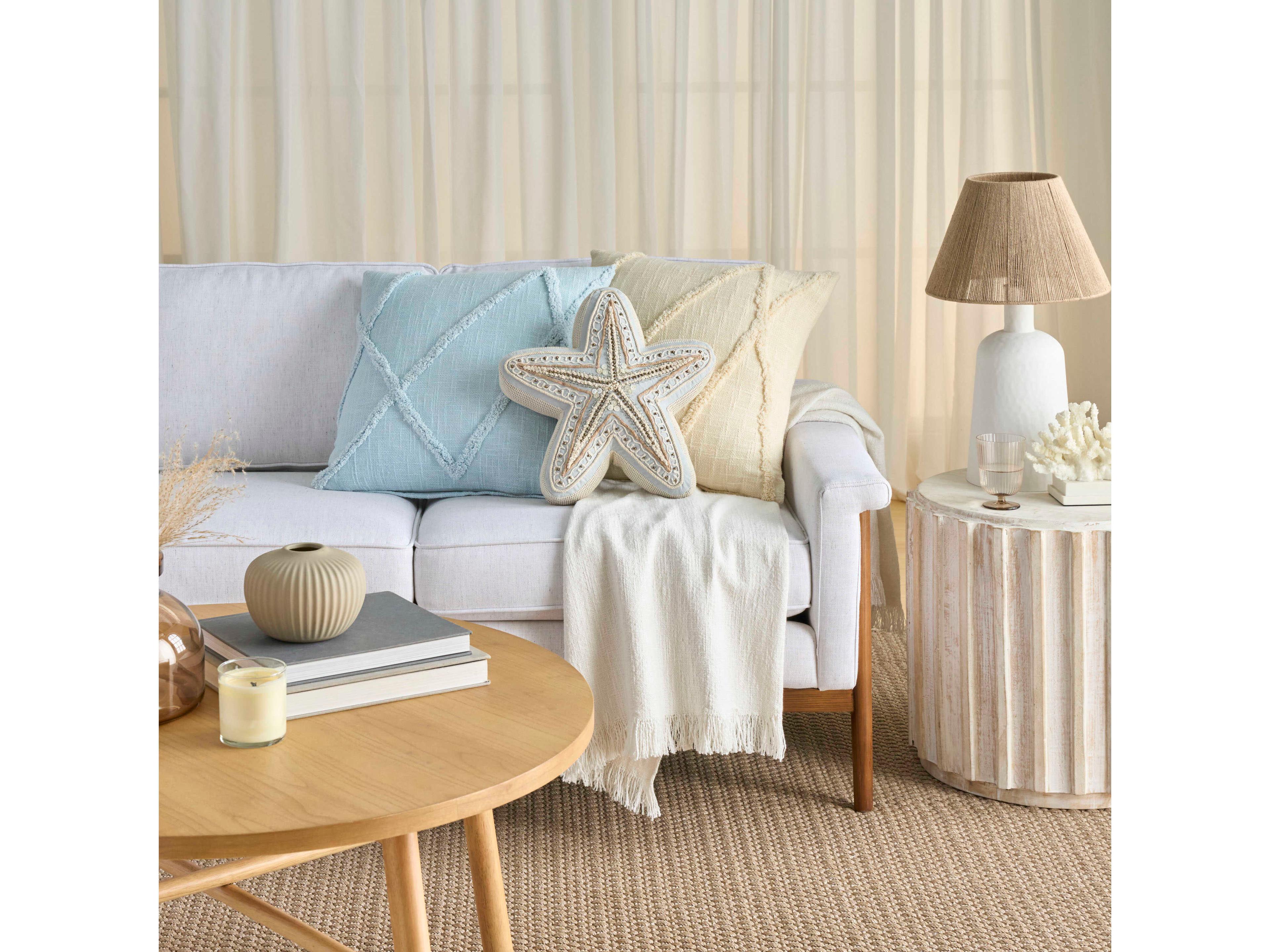 Nourison Mina Victory Coastal Embellished Starfish Pillow
