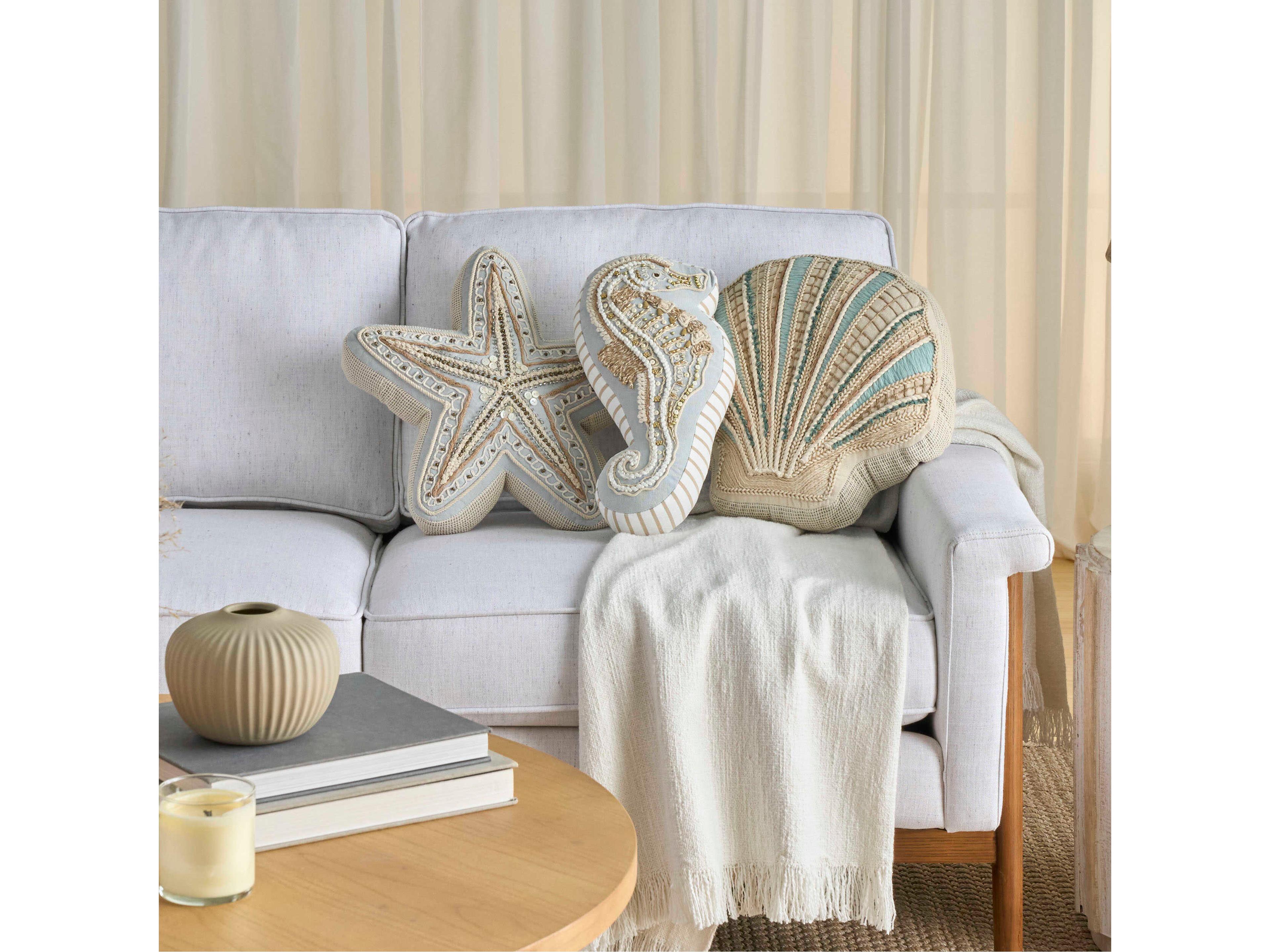Nourison Mina Victory Coastal Embellished Starfish Pillow