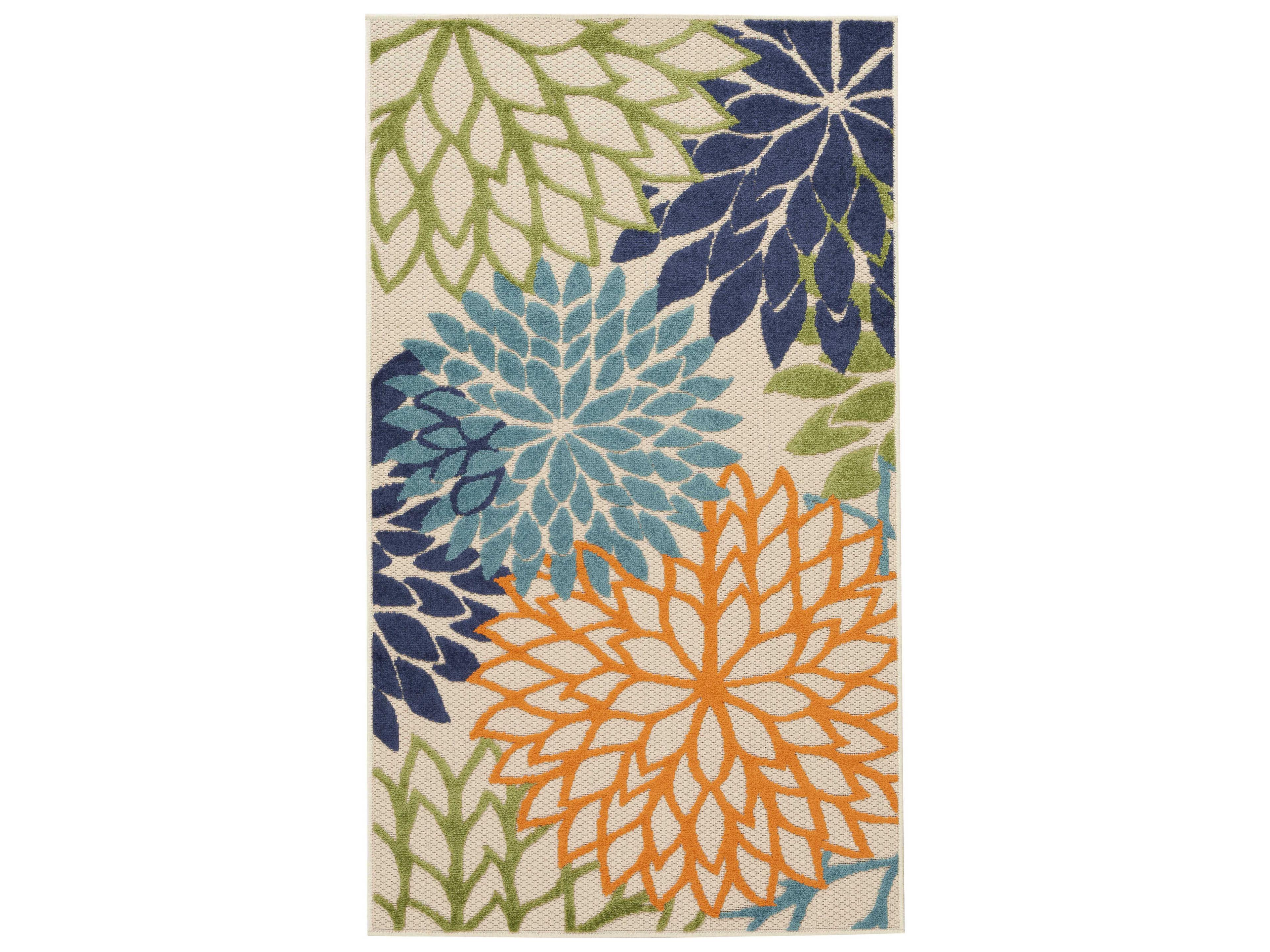 Aloha Indoor Outdoor Area Rug Floral Multicolor