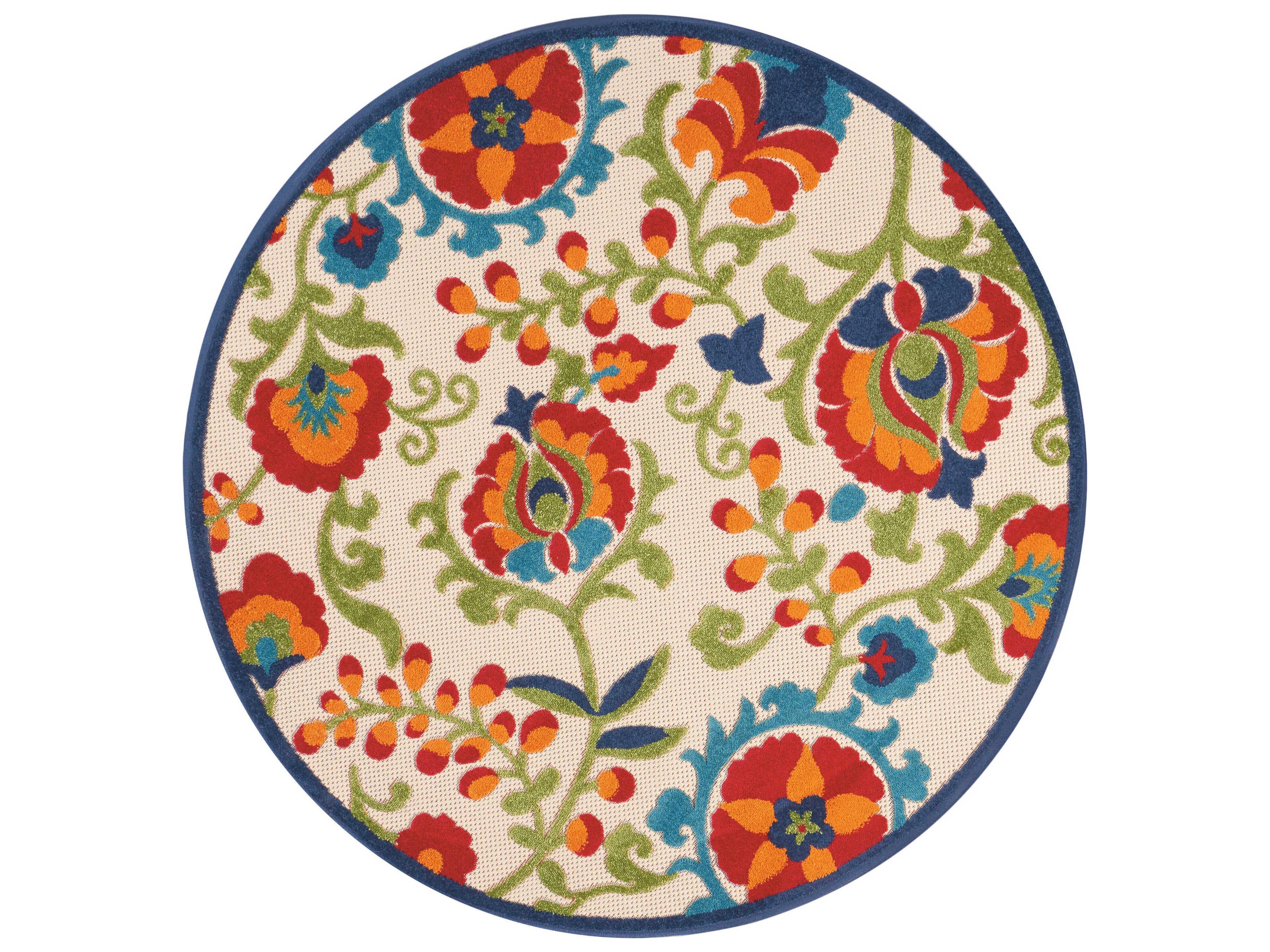 Aloha Indoor Outdoor Area Rug Multicolor Floral
